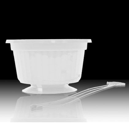 BLD 10" POP Hanging Basket White with Plastic Hangers — Case of 50