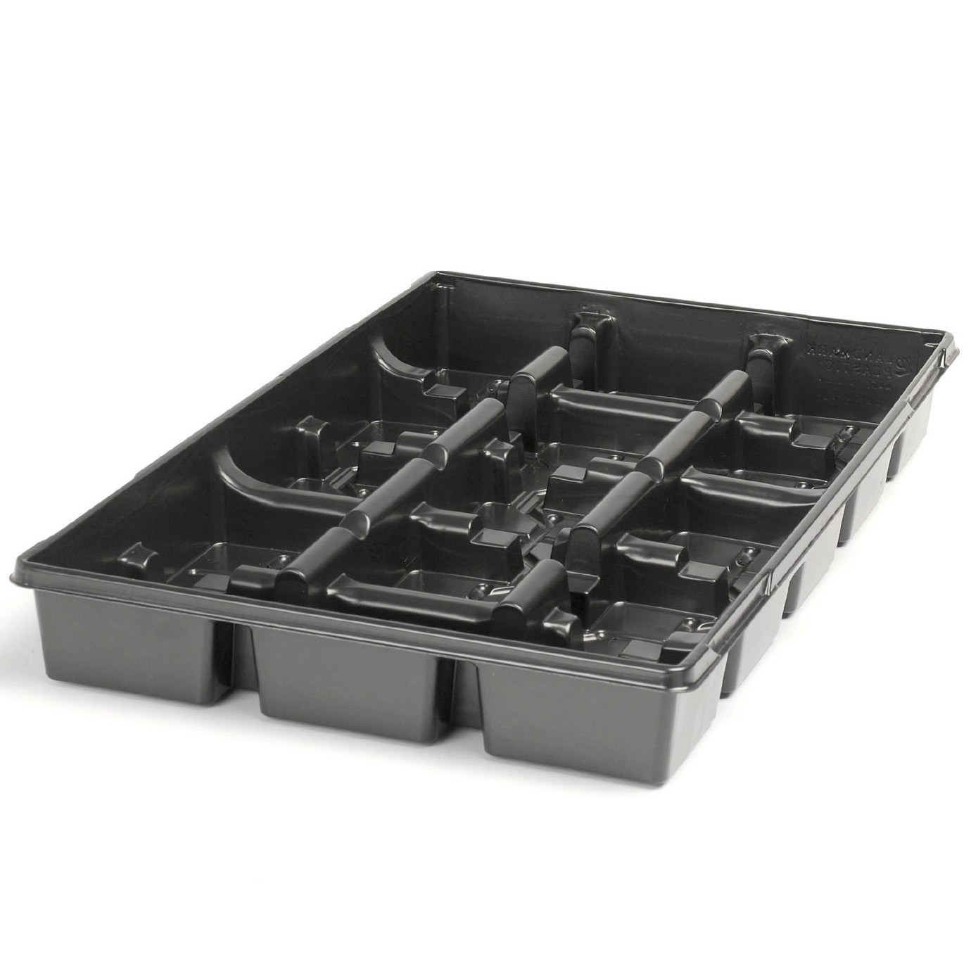 Landmark 04.50 Square Press Fit Tray 15 Count Black — Single Unit