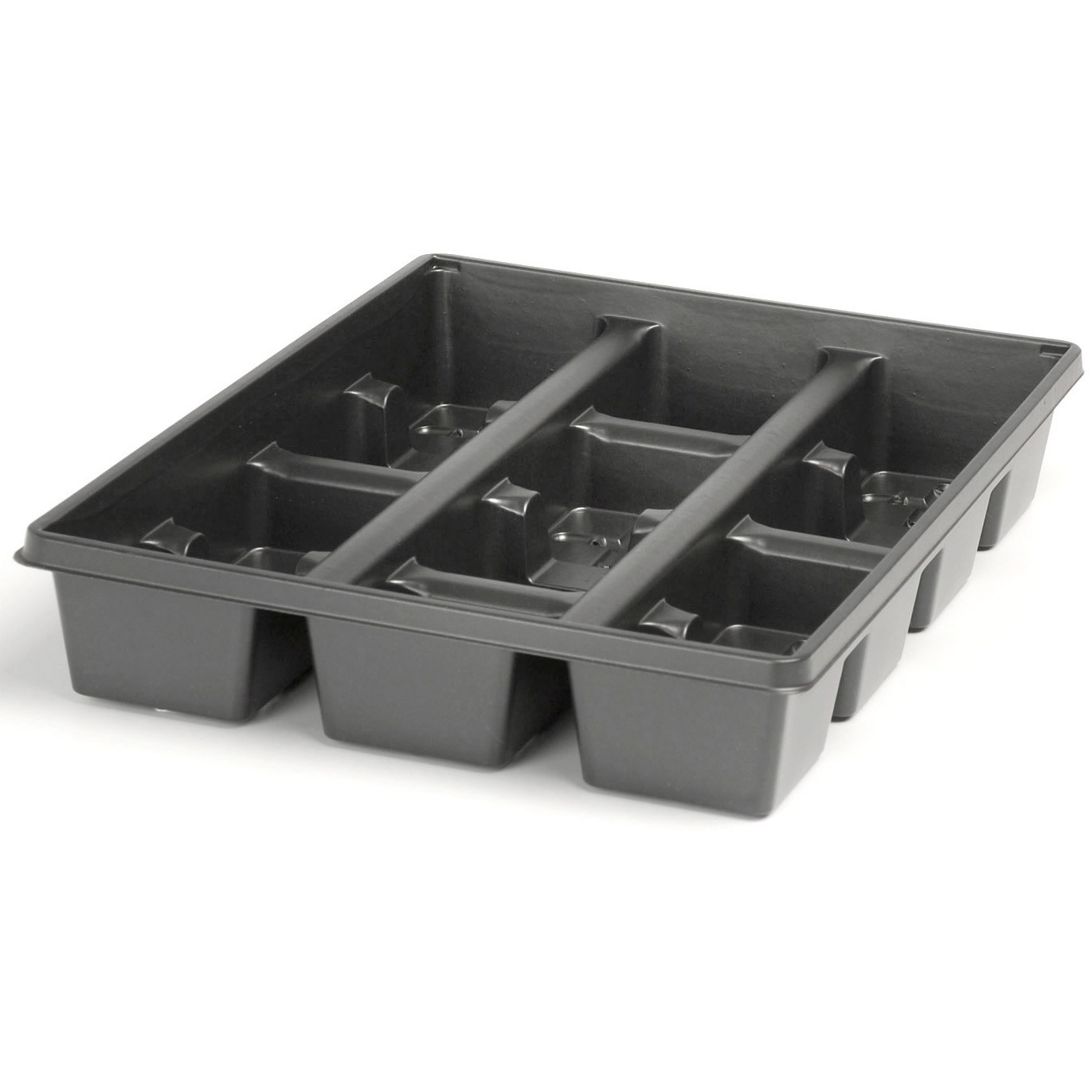 Landmark 04.00 Square Press Fit Tray 12 Count Black — Single Unit
