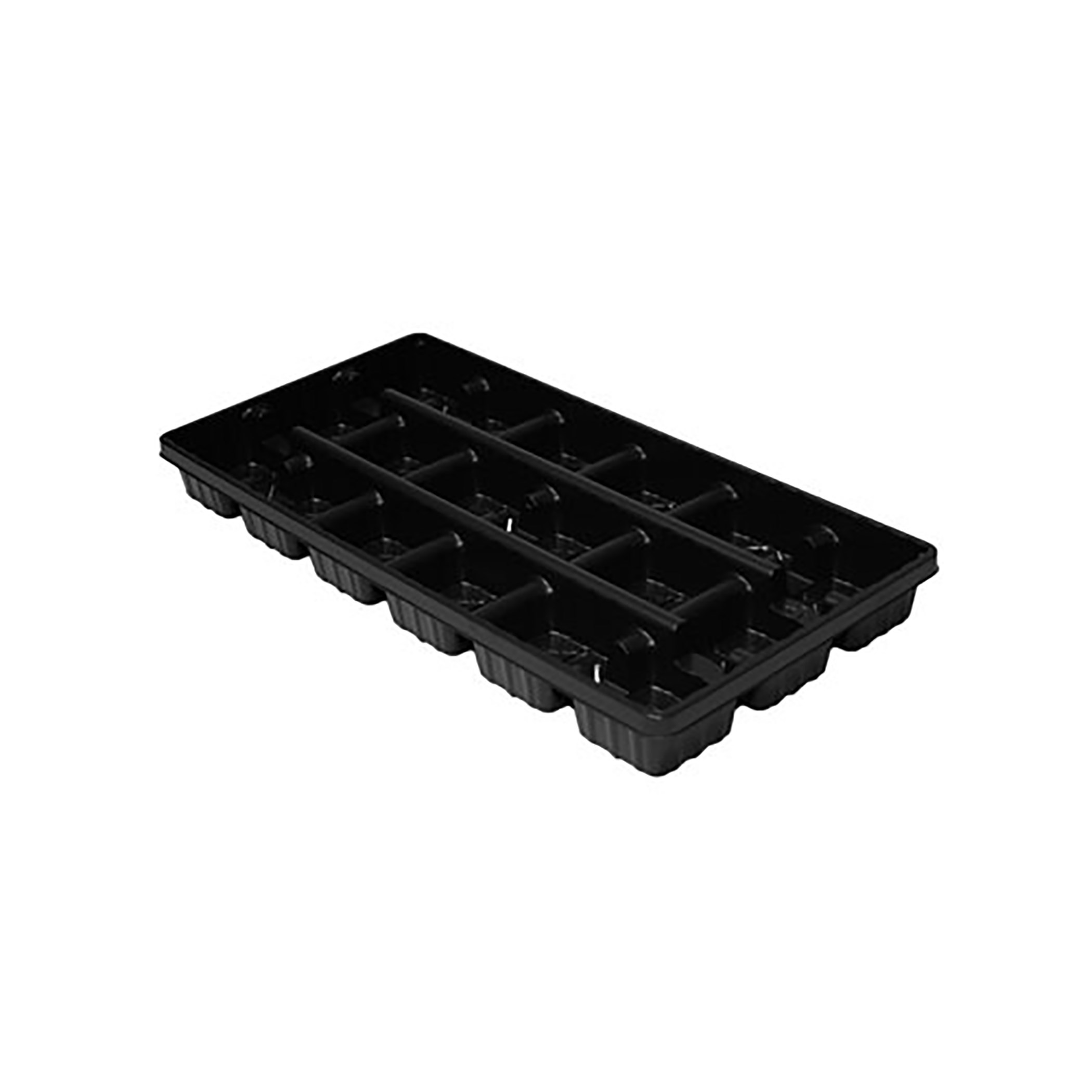 T. O. Plastics 3.25 Square Pot Tray 18 Count Press Fit Carrier Black 705119C 03.25 — Single Unit