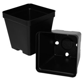 T. O. Plastics 03.50 Press Fit Pot Square Vacuum Deep 350 Black 700026C Use With 705130C Tray — Single Unit