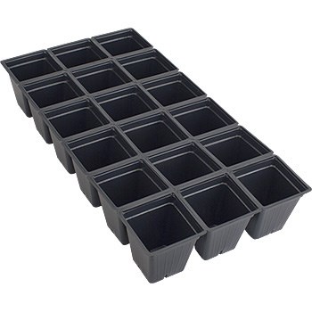 DLN DPS1801 STD PEREN SQ SHT-O-POTS BLACK — Case of 100
