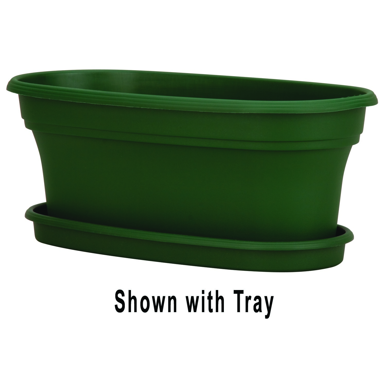 HC 20" Panterra Oval Planter Green Akro Mils — priced per each; minimum 24; multiples of 24
