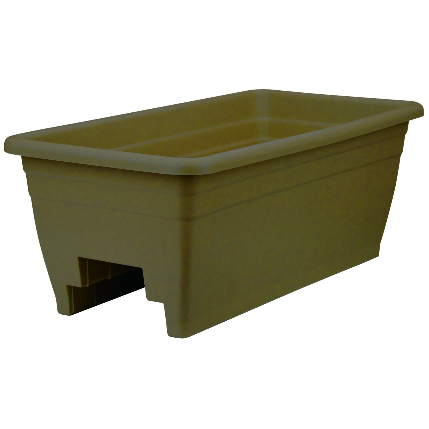 HC 24" Deck Rail Box Planter Chocolate Akro Mils — priced per each; minimum 5; multiples of 5