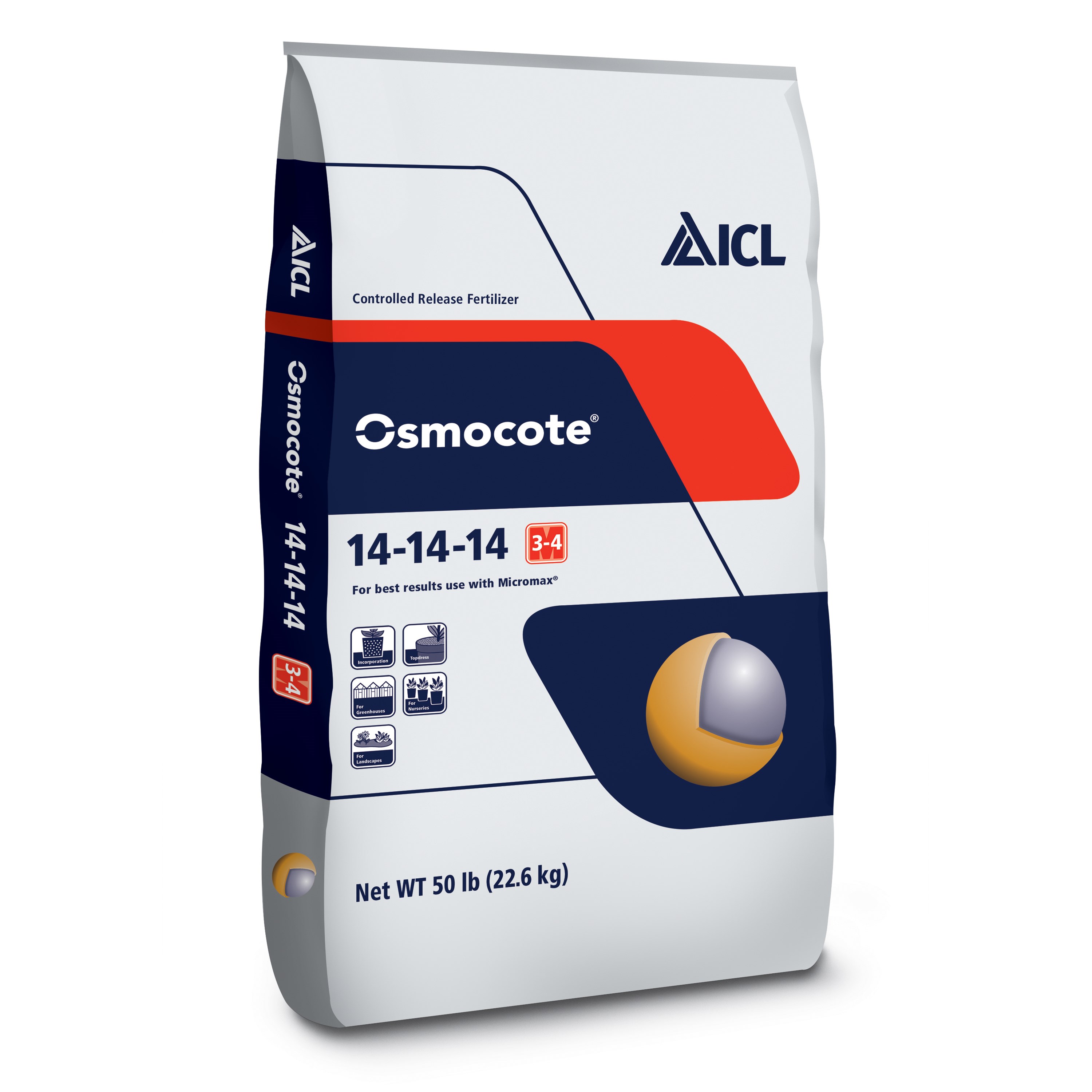 Osmocote 14-14-14 3-4M 50Lb — Single Unit