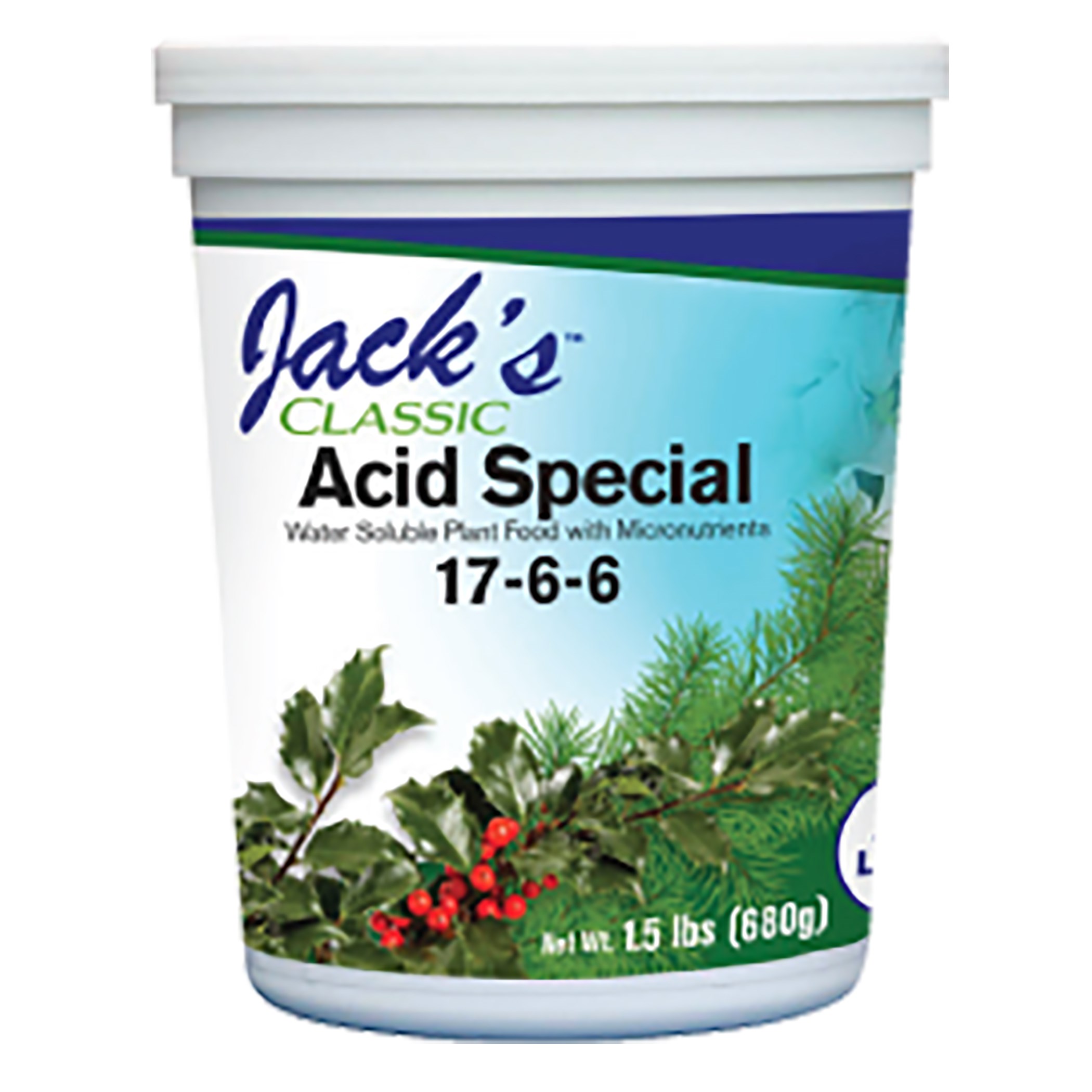 Jacks Classic 1.5# Acid Special 17-6-6 Fertilizer — priced per each; minimum 12; multiples of 12