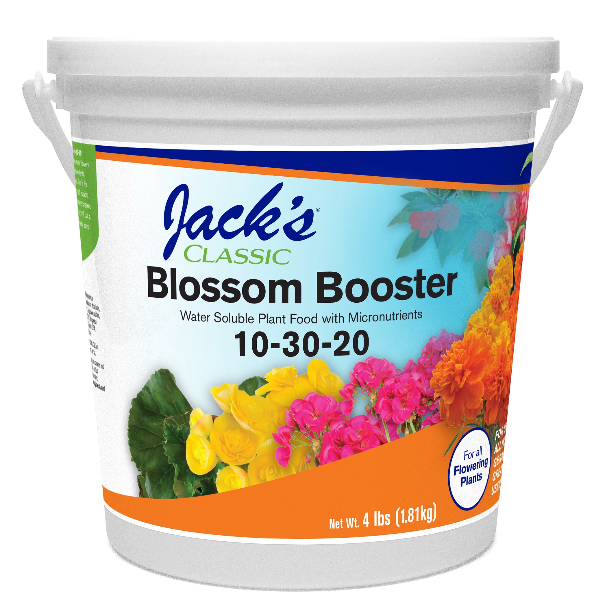 Jacks Classic 4# Blossom Booster 10-30-20 Fertilizer — priced per each; minimum 6; multiples of 6