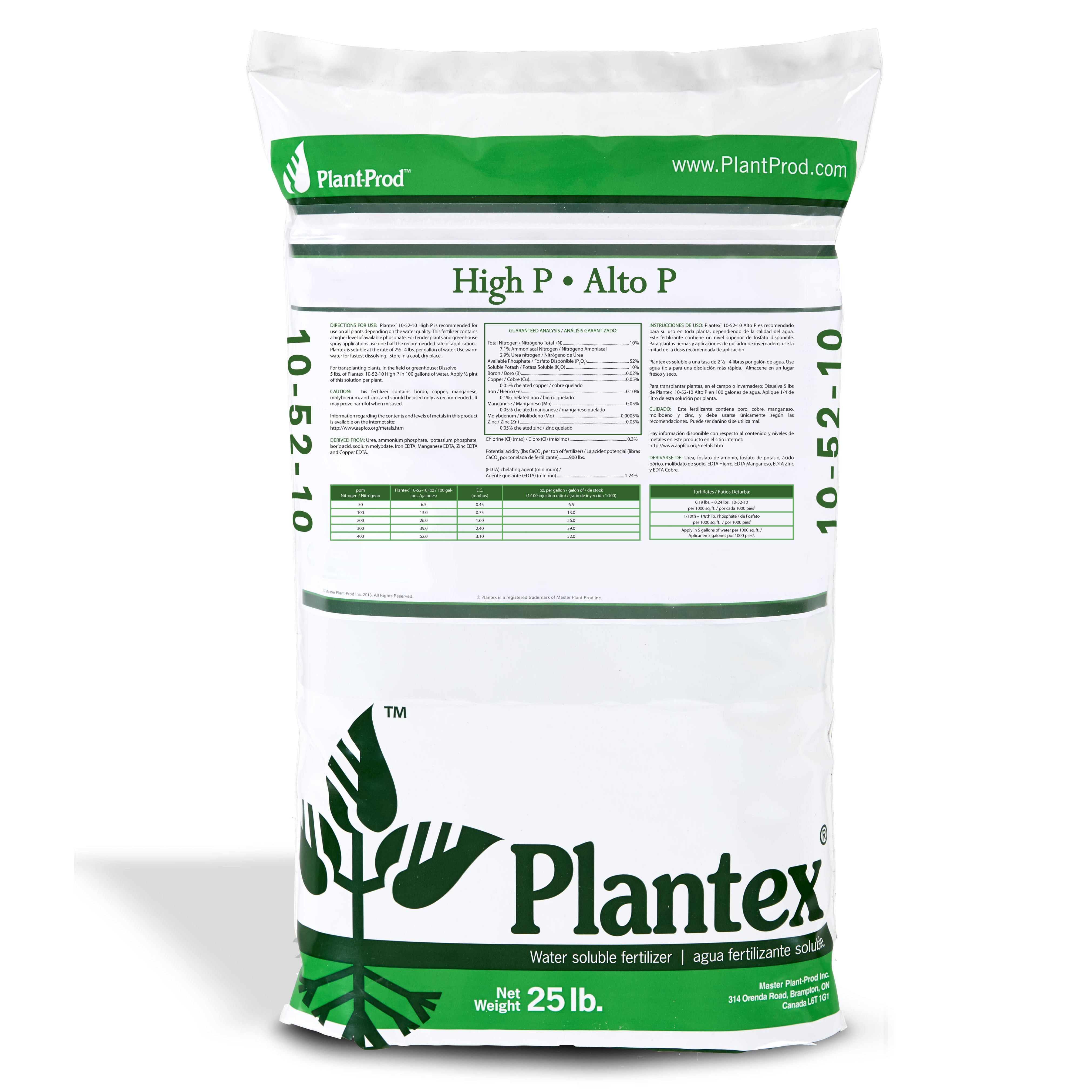 Plant-Prod 10-52-10 High Phosphorous Starter 25lb — Single Unit