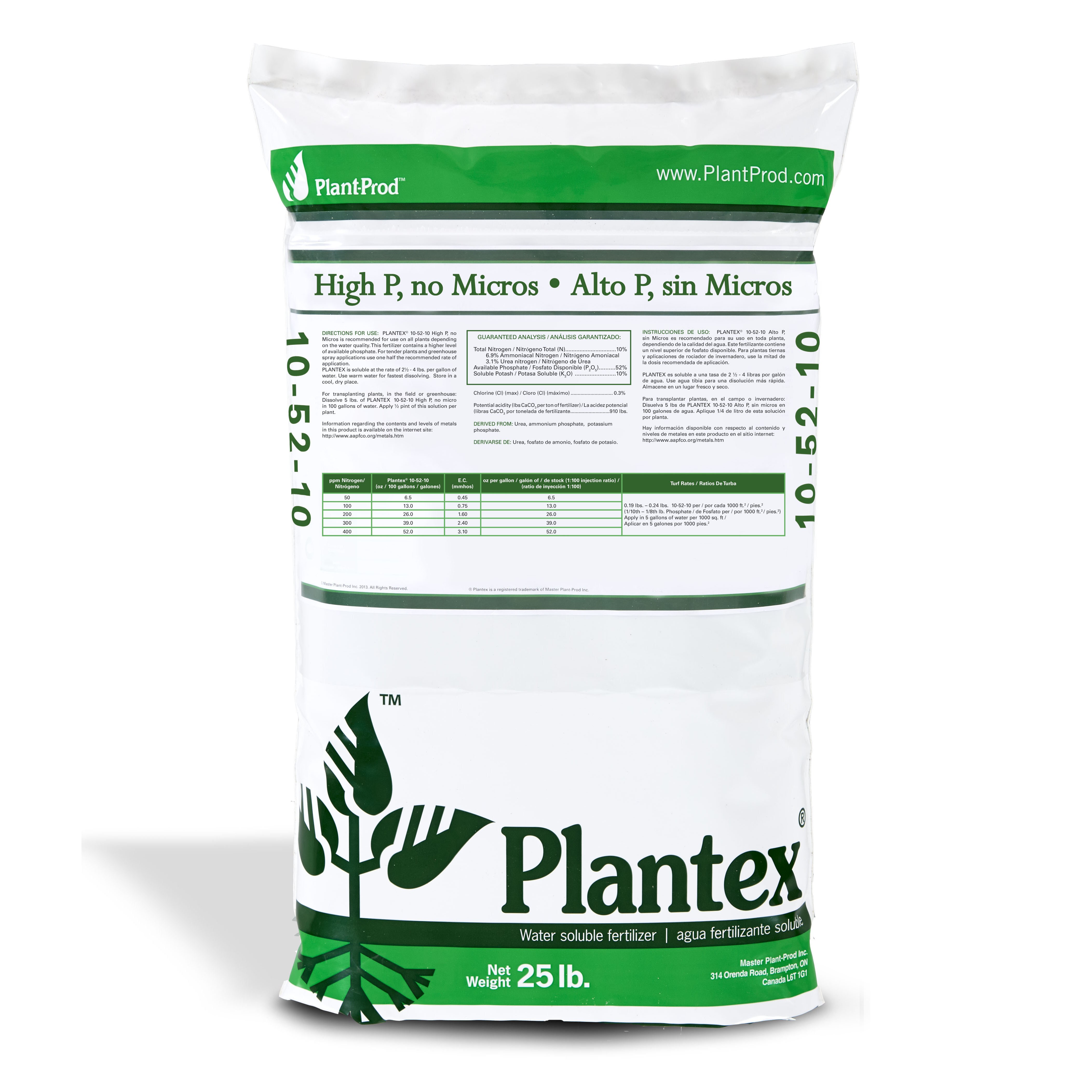 Plant-Prod 10-52-10 No Trace 25lb — Single Unit