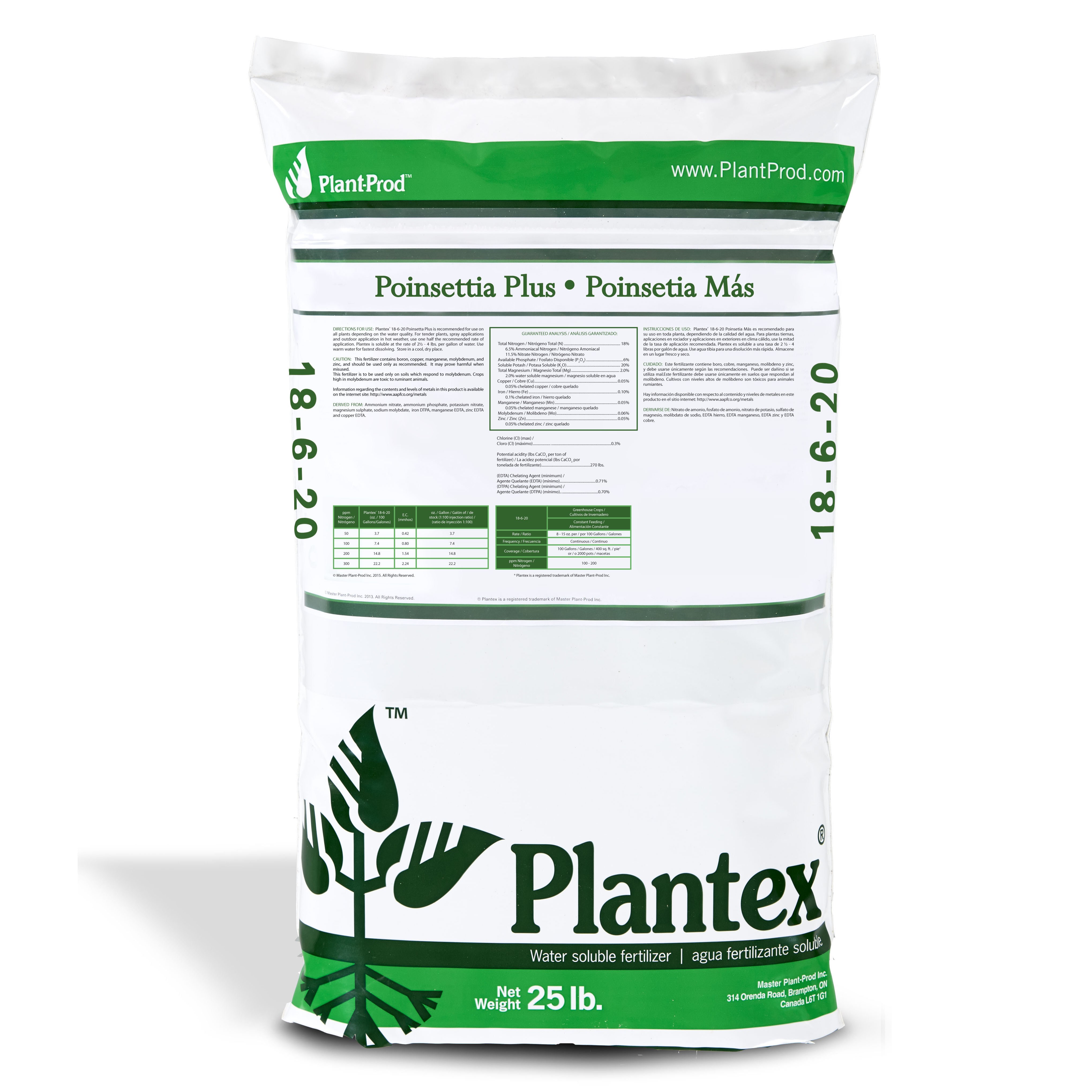 Plant-Prod 18-6-20 Poinsettia Plus 25Lb HAZ — Single Unit