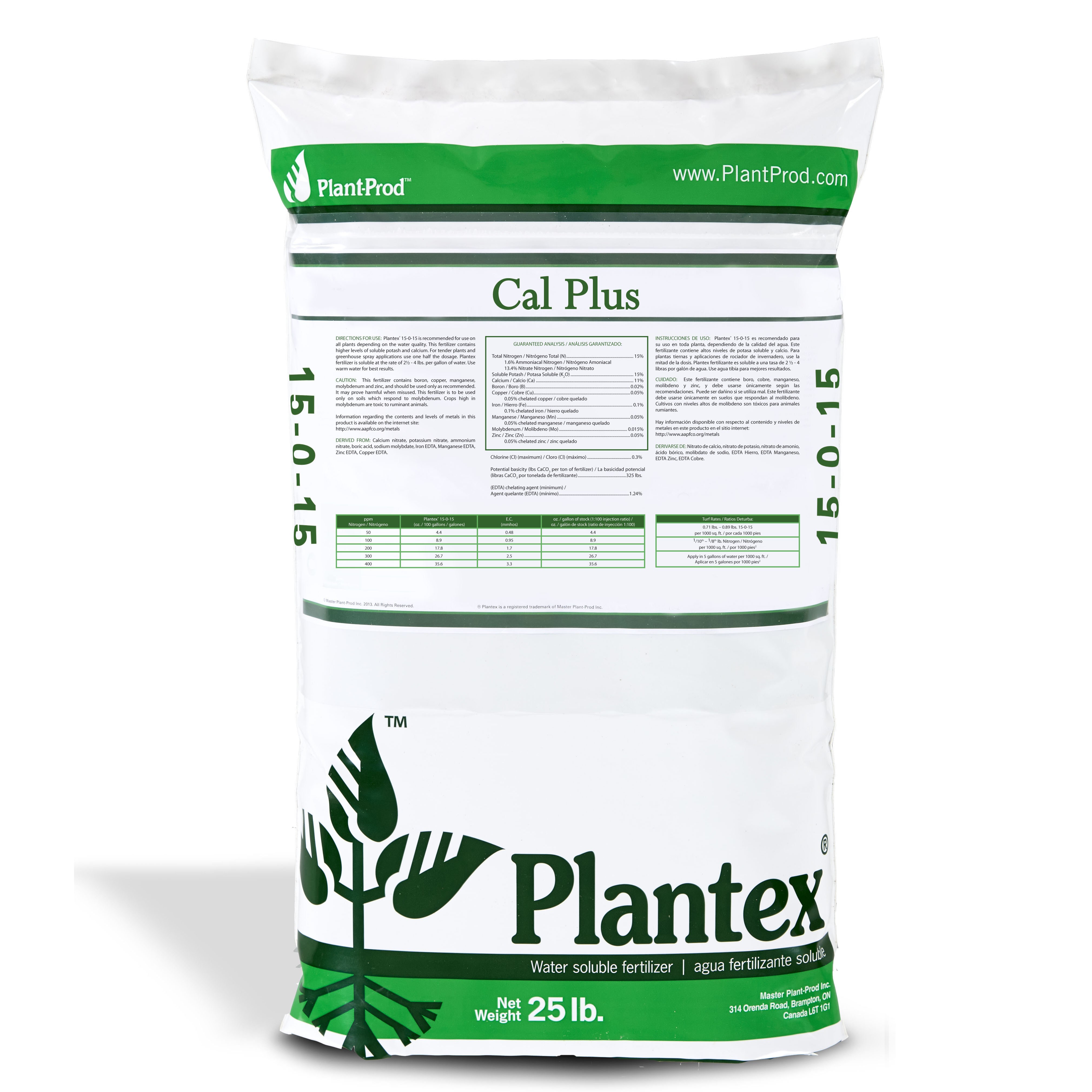 Plant-Prod 15-0-15 Cal Plus 25lb PALLET ONLY — Single Unit