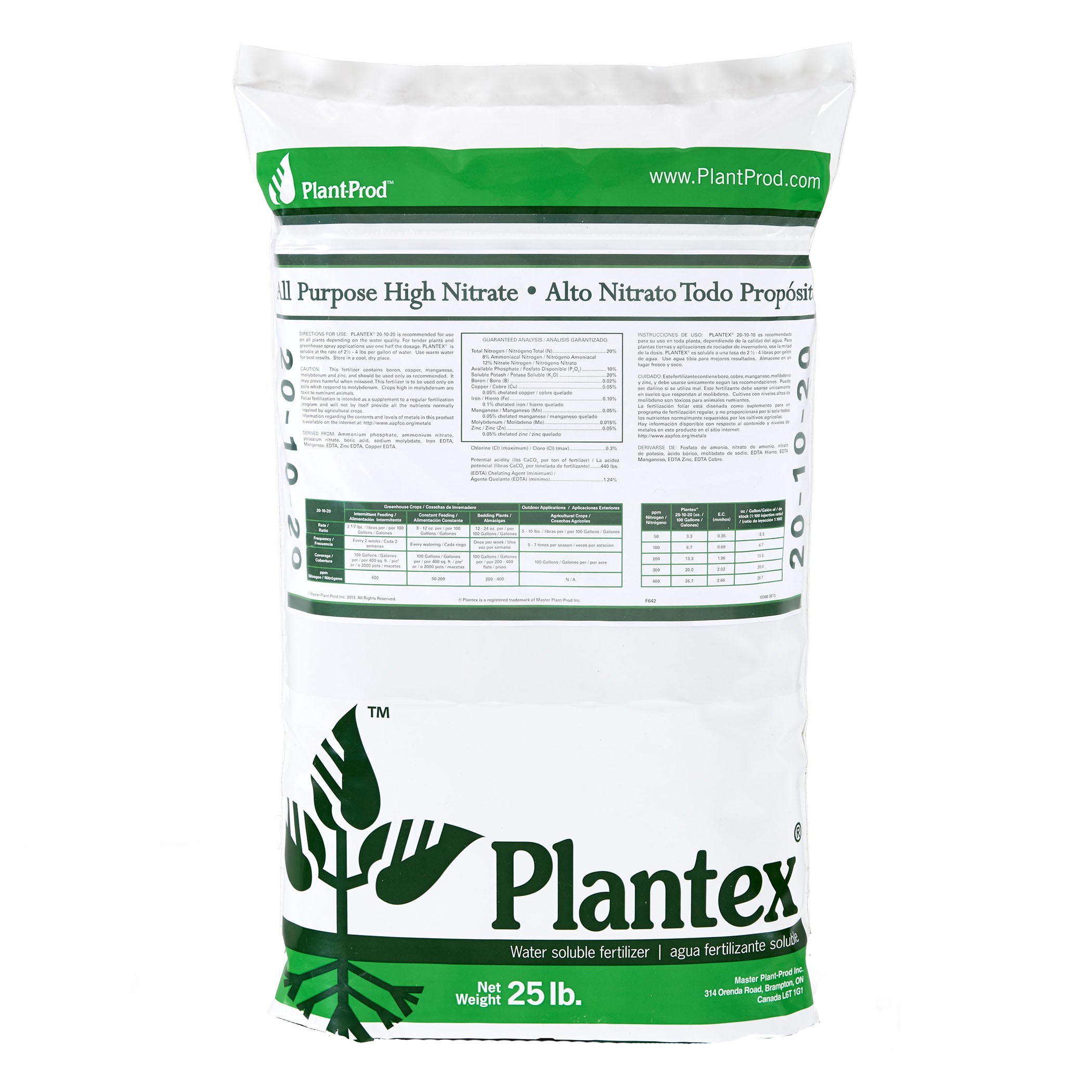 Plant-Prod 20-10-20 High Nitrate 25Lb HAZ — Single Unit