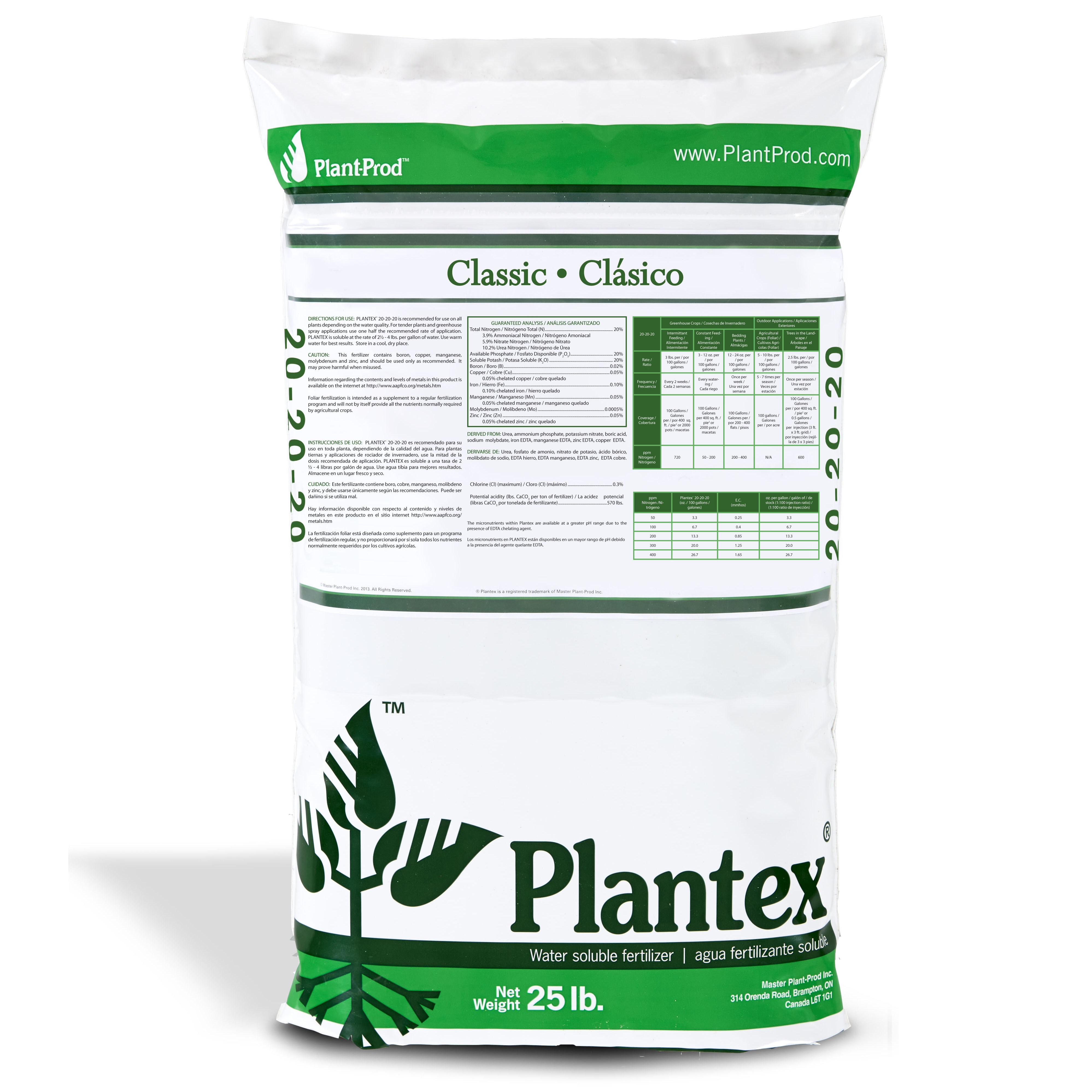 Plant-Prod 20-20-20 Classic 25lb — Single Unit