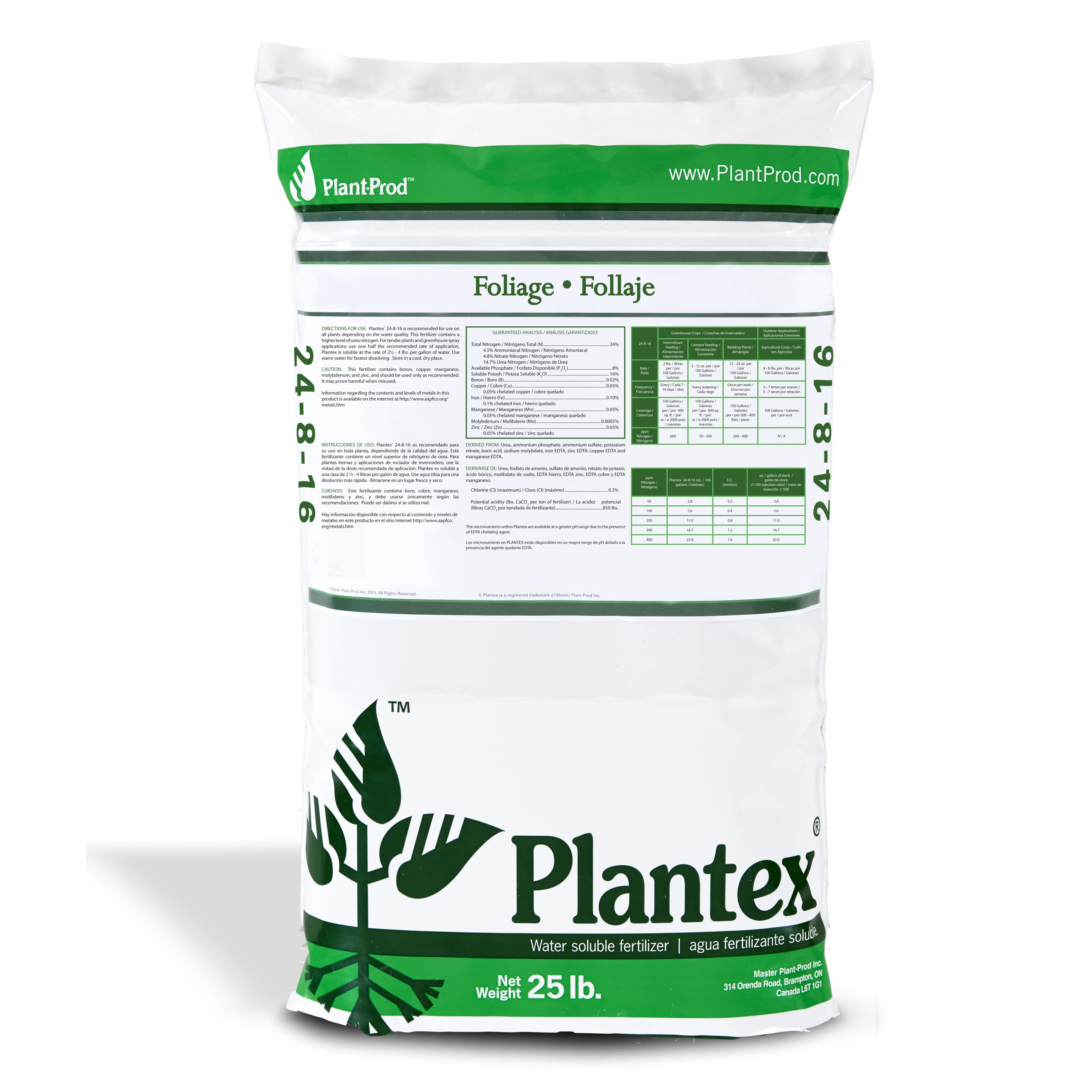 Plant-Prod 24-8-16 Foliage 25lb — Single Unit