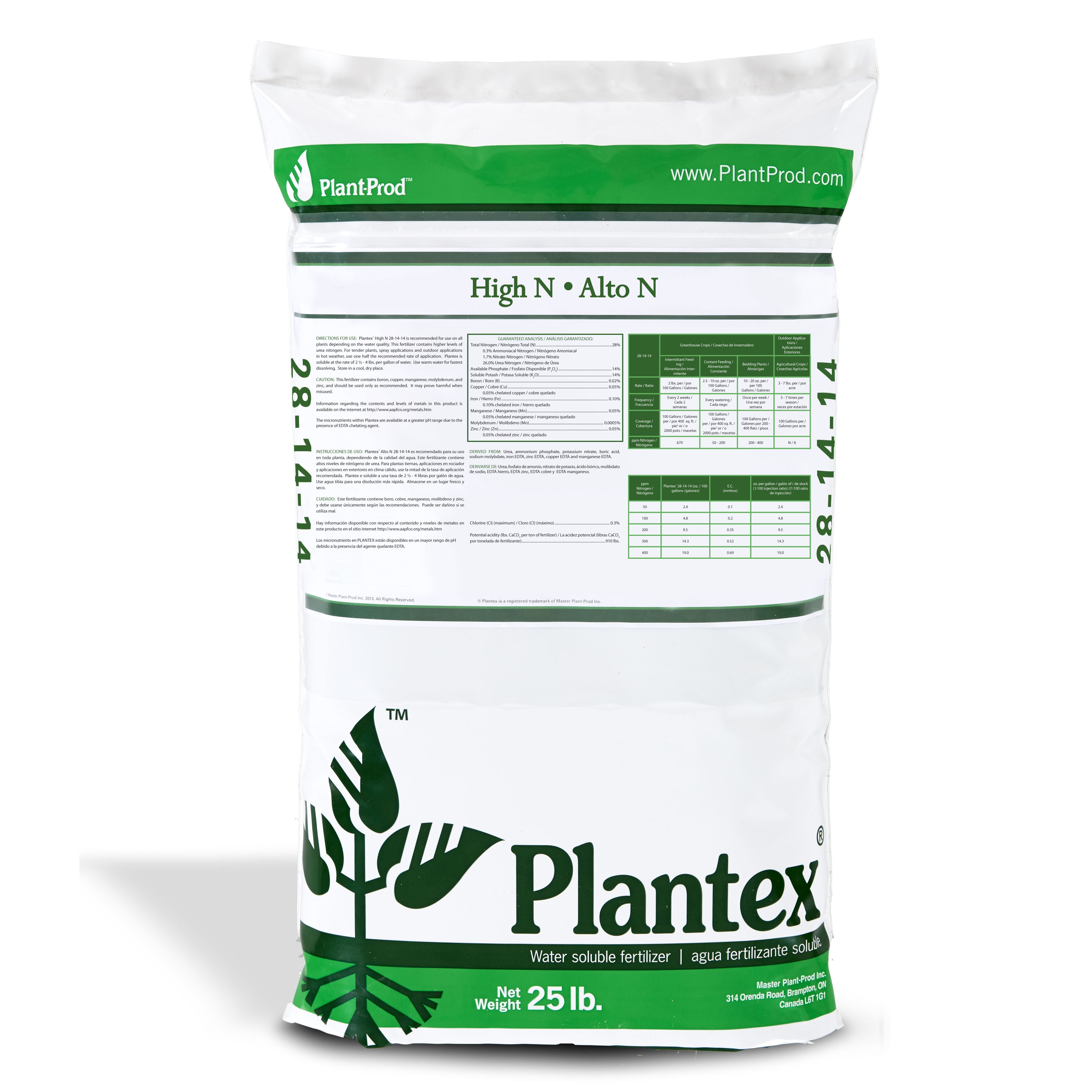 Plant-Prod 28-14-14 High Nitrogen 25lb — Single Unit