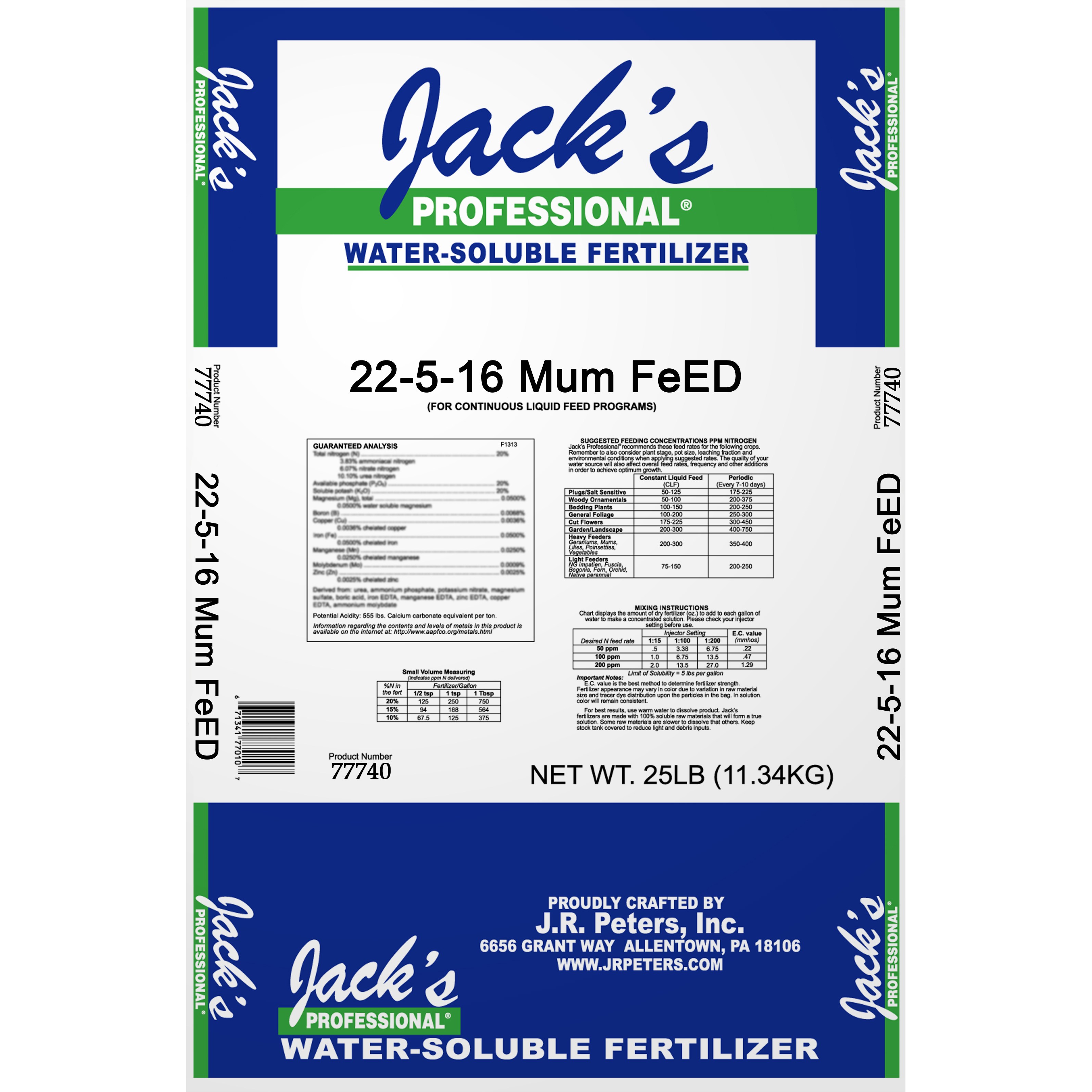 Jacks Prof Mum FeED 22-5-16 25Lb — Single Unit