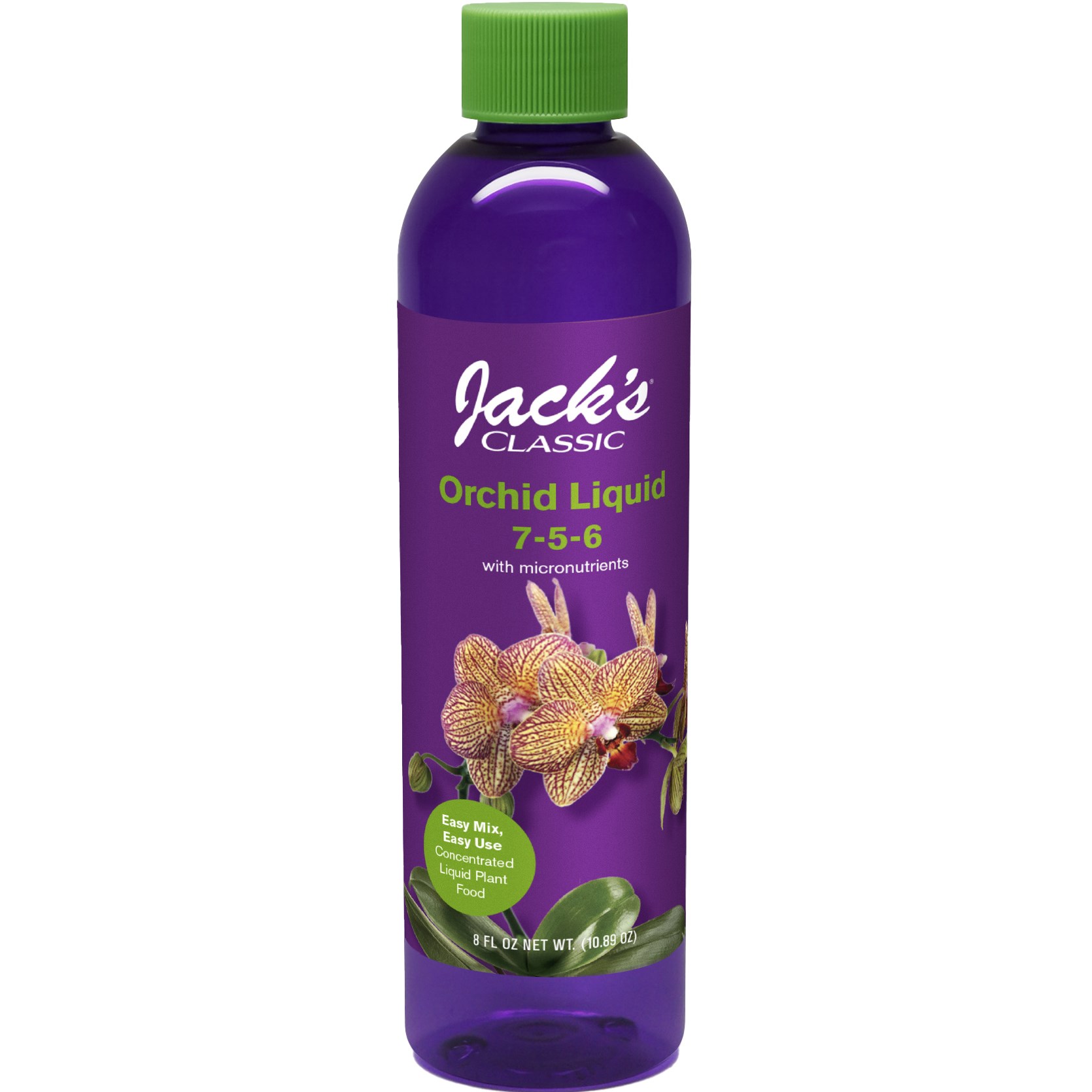 Jacks Classic 8oz Liquid Orchid Food 7-5-6 — priced per each; minimum 12; multiples of 12