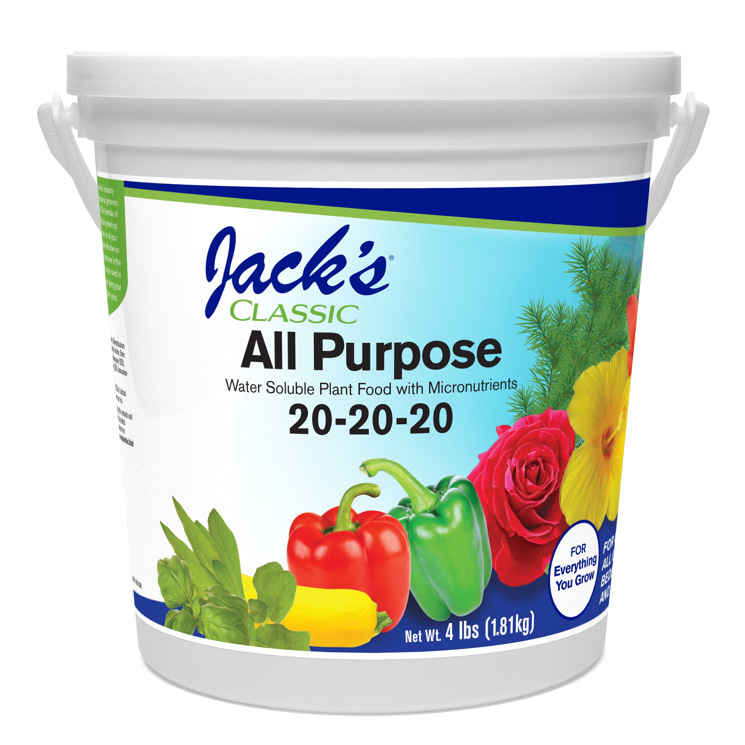 Jacks Classic 4# 20-20-20 All Purpose Fertilizer — priced per each; minimum 6; multiples of 6