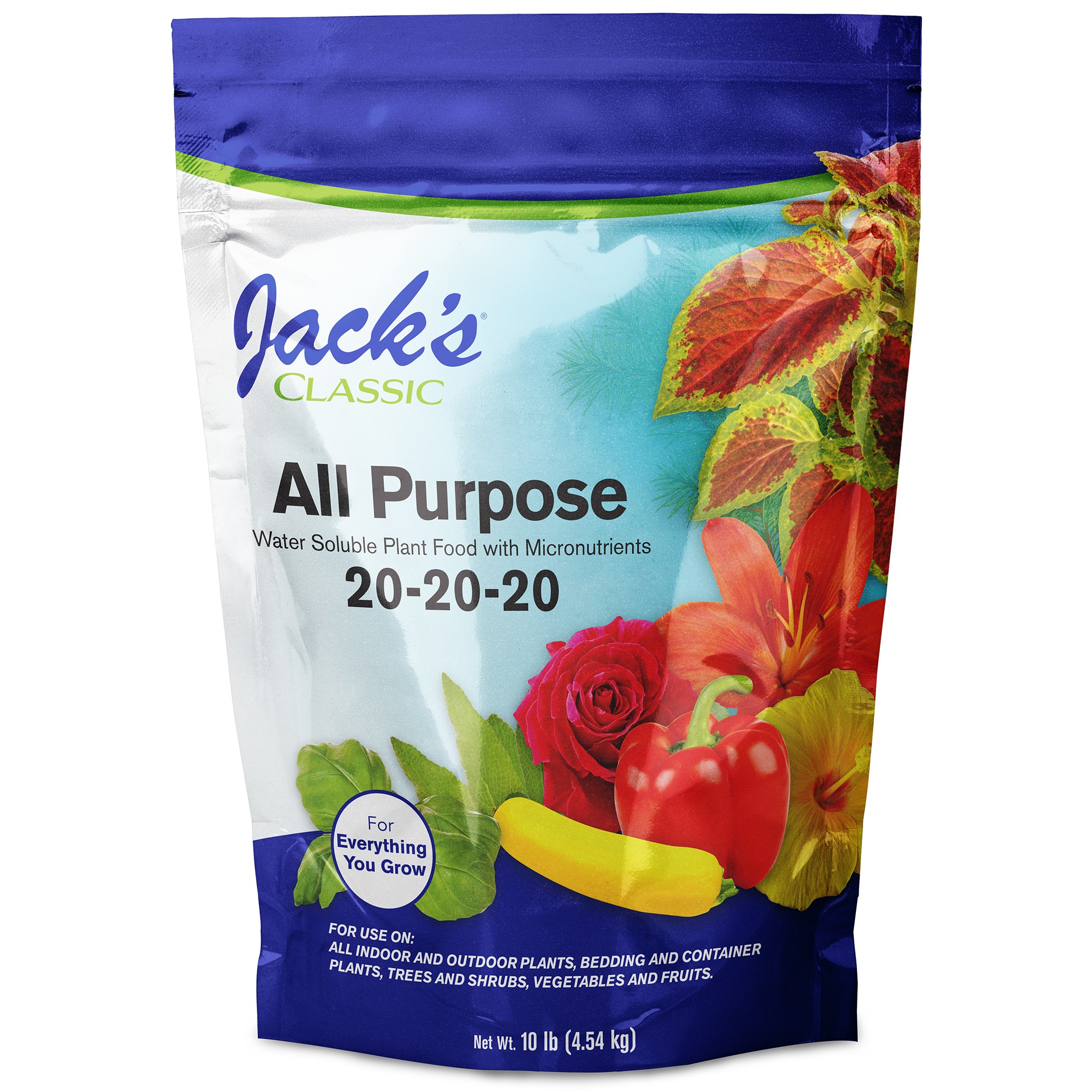 Jacks Classic 10# All Purpose 20-20-20 Fertilizer