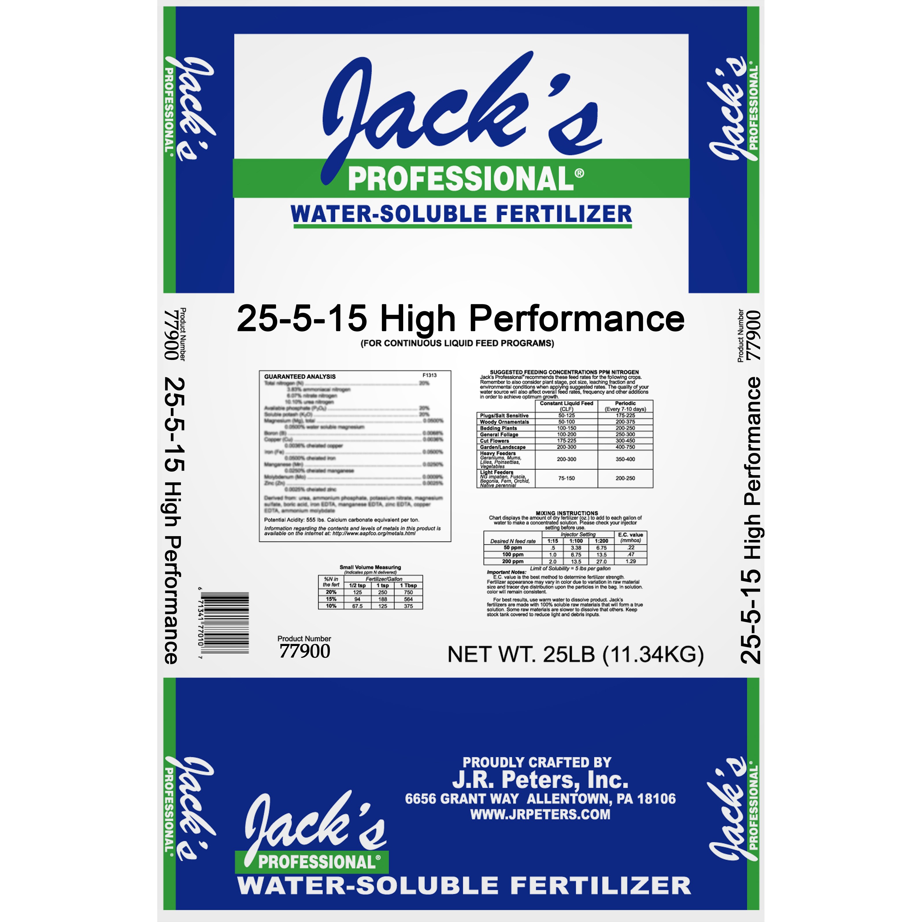 Jacks Prof Hi Performance 25-5-15 25Lb — Single Unit