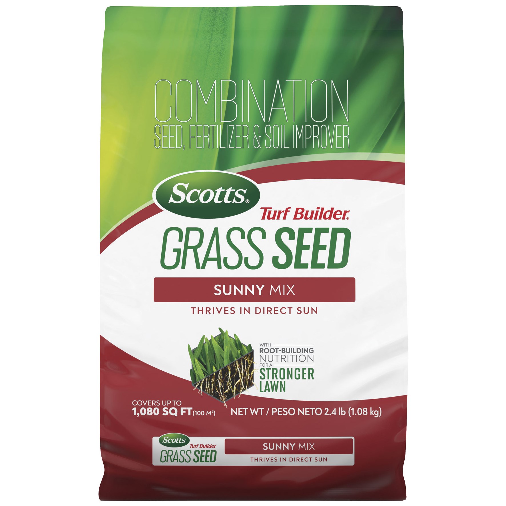 Scotts 2.4# Turf Builder Sunny Grass Seed — priced per each; minimum 6; multiples of 6