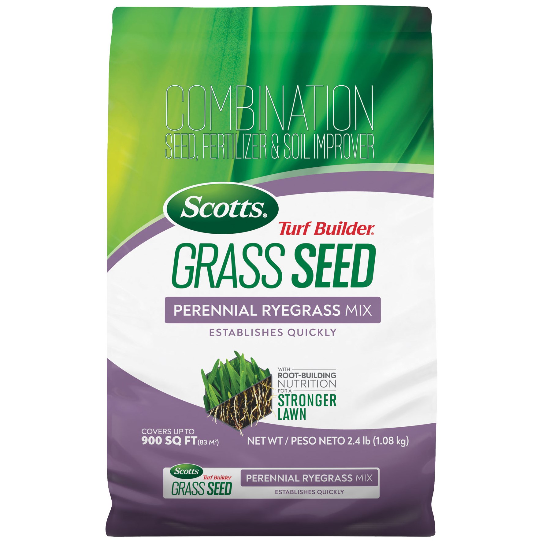 Scotts 2.4# Turf Builder Perennial Rye — priced per each; minimum 6; multiples of 6