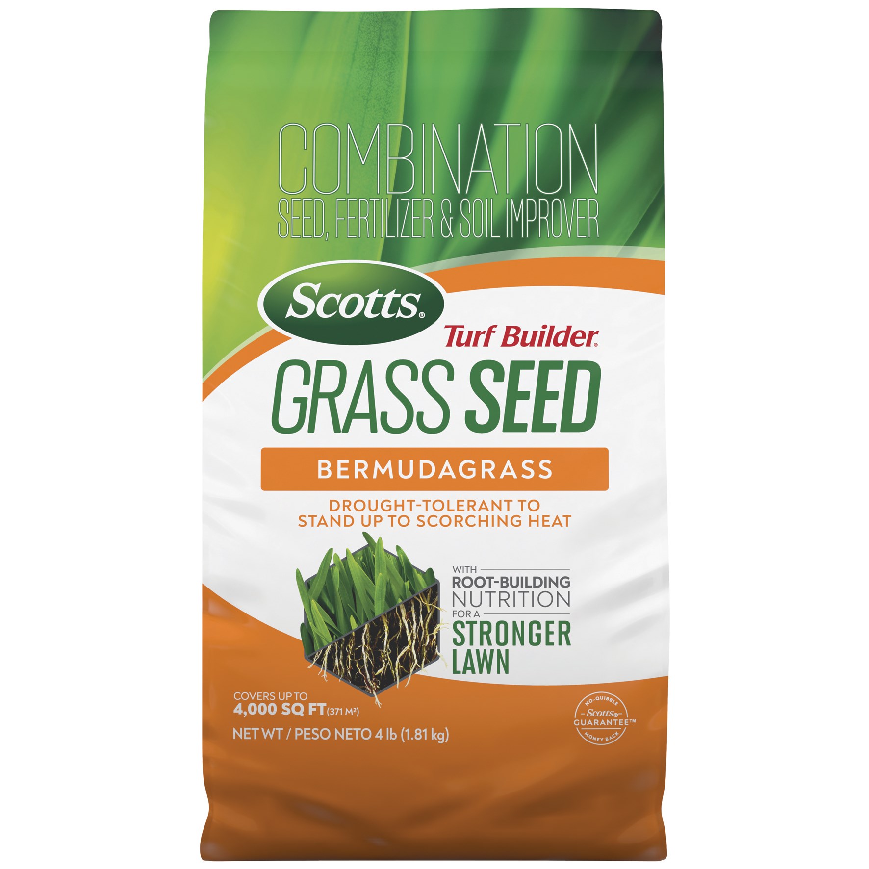 Scotts 4# Turf Builder Bermuda Grass — priced per each; minimum 6; multiples of 6