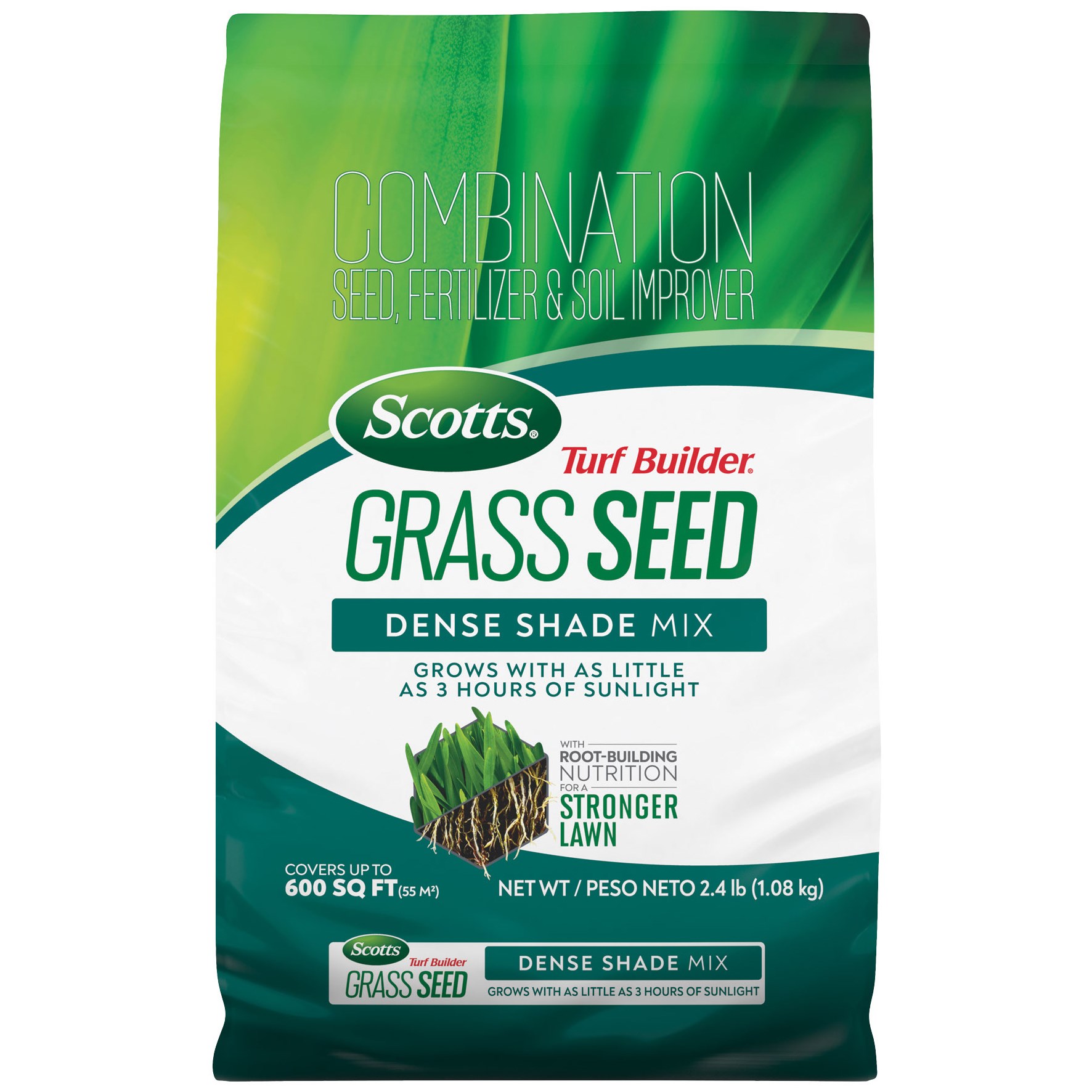 Scotts 2.4# Turf Builder Dense Shade Grass Seed — priced per each; minimum 6; multiples of 6