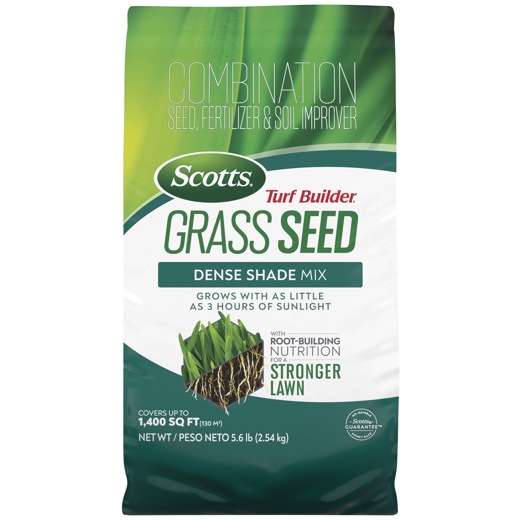 Scotts 5.6# Turf Builder Dense Shade Grass Seed — priced per each; minimum 4; multiples of 4