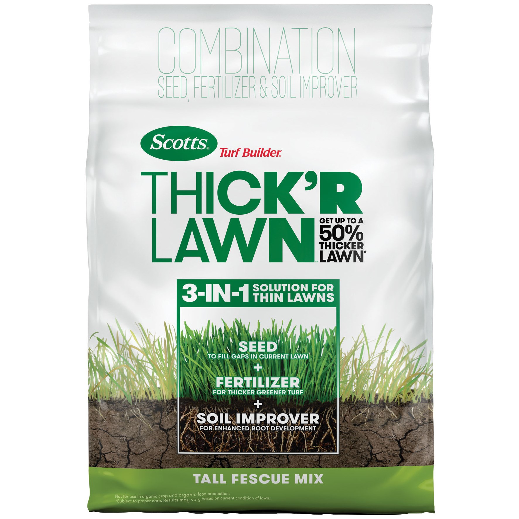 Scotts 12# Thick R Lawn Tall Fescue — priced per each; minimum 4; multiples of 4