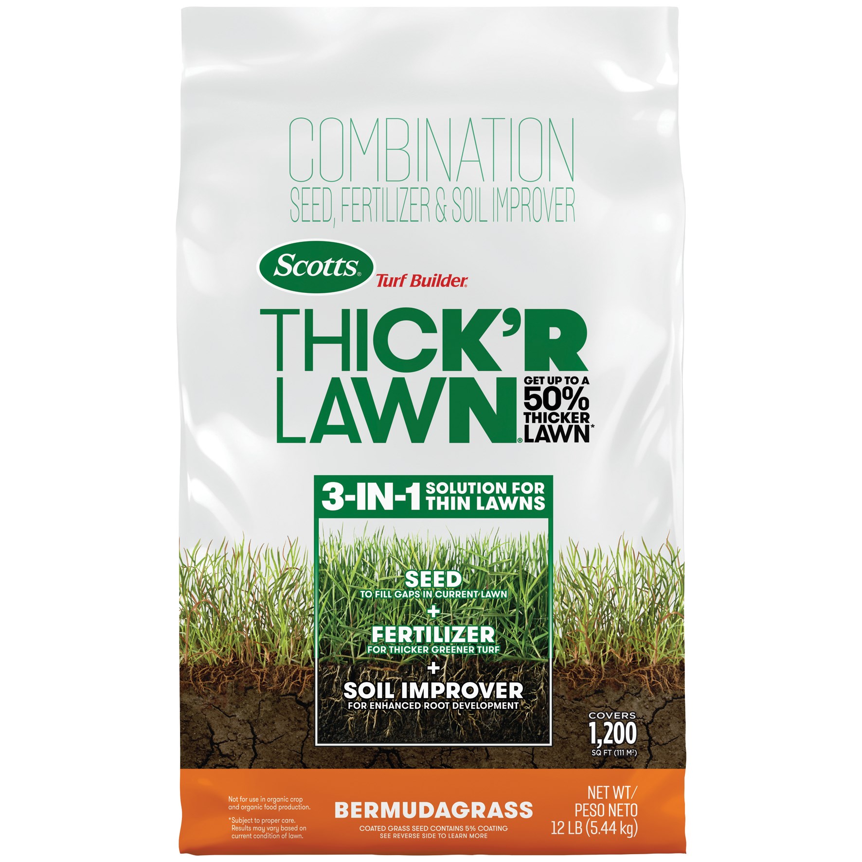 Scotts 12# Thick R Lawn Bermuda — priced per each; minimum 4; multiples of 4