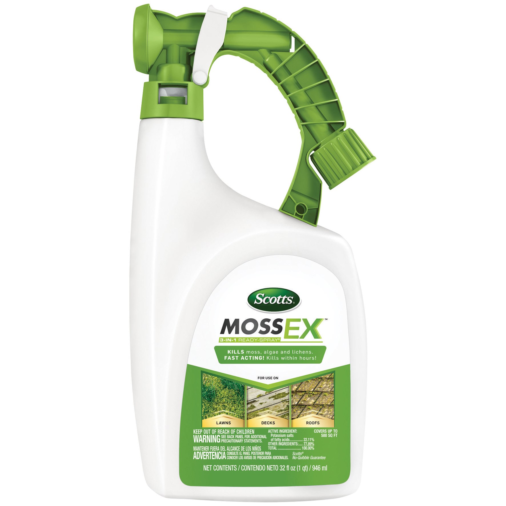 Scotts 32oz MossEx 3-in-1 RTS — priced per each; minimum 12; multiples of 12
