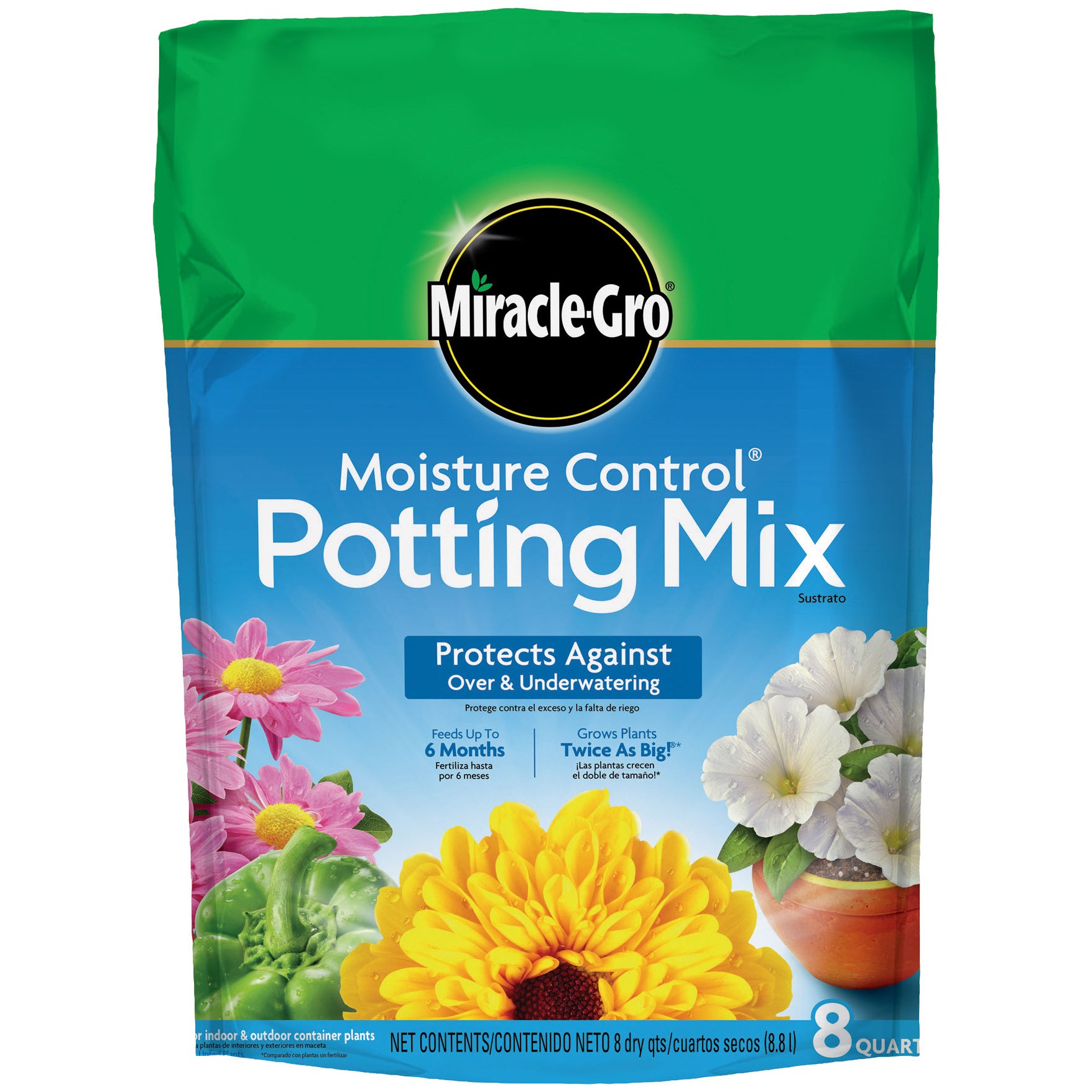 Miracle Gro 8qt Moisture Control Mix — priced per each; minimum 6; multiples of 6
