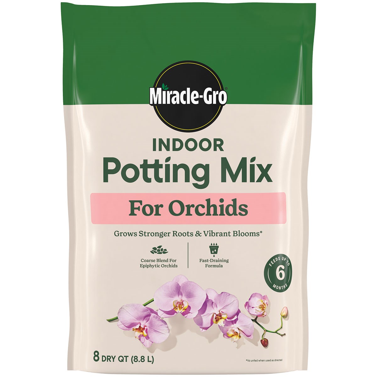 Miracle Gro 8qt Indoor Potting Mix for Orchids — priced per each; minimum 6; multiples of 6