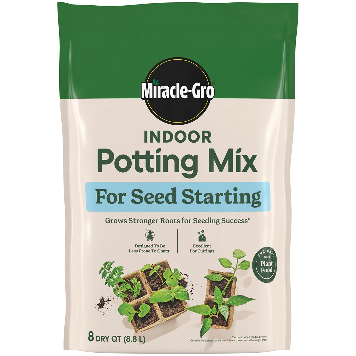Miracle Gro 8qt Indoor Potting Mix Seed Starting — priced per each; minimum 6; multiples of 6
