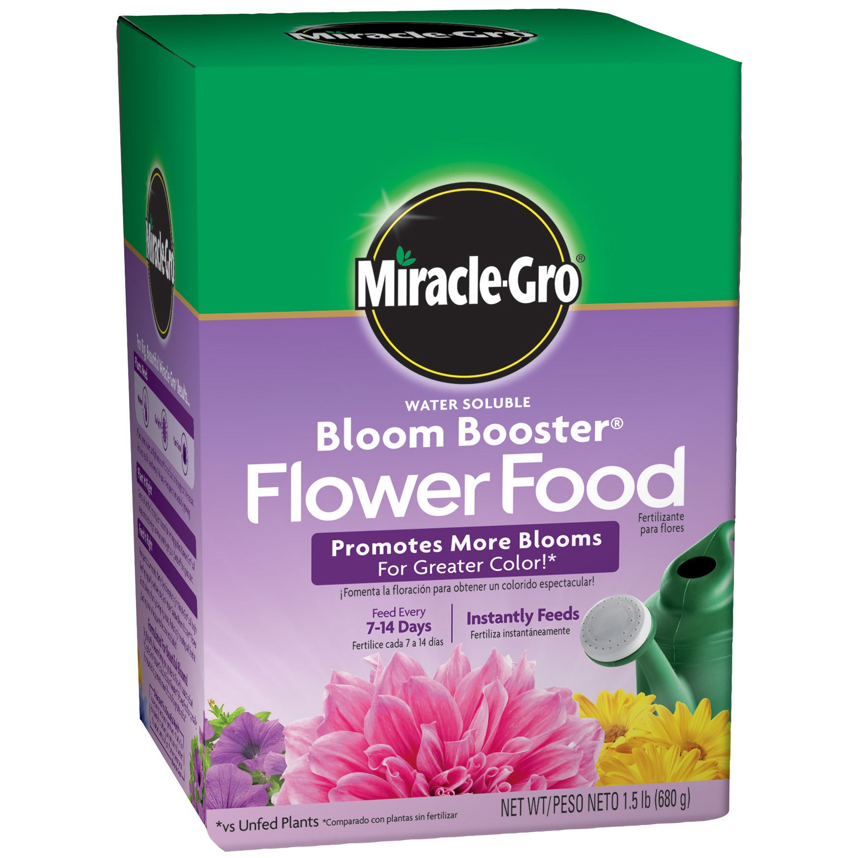 Miracle Gro 1.5# Bloom Booster — priced per each; minimum 6; multiples of 6