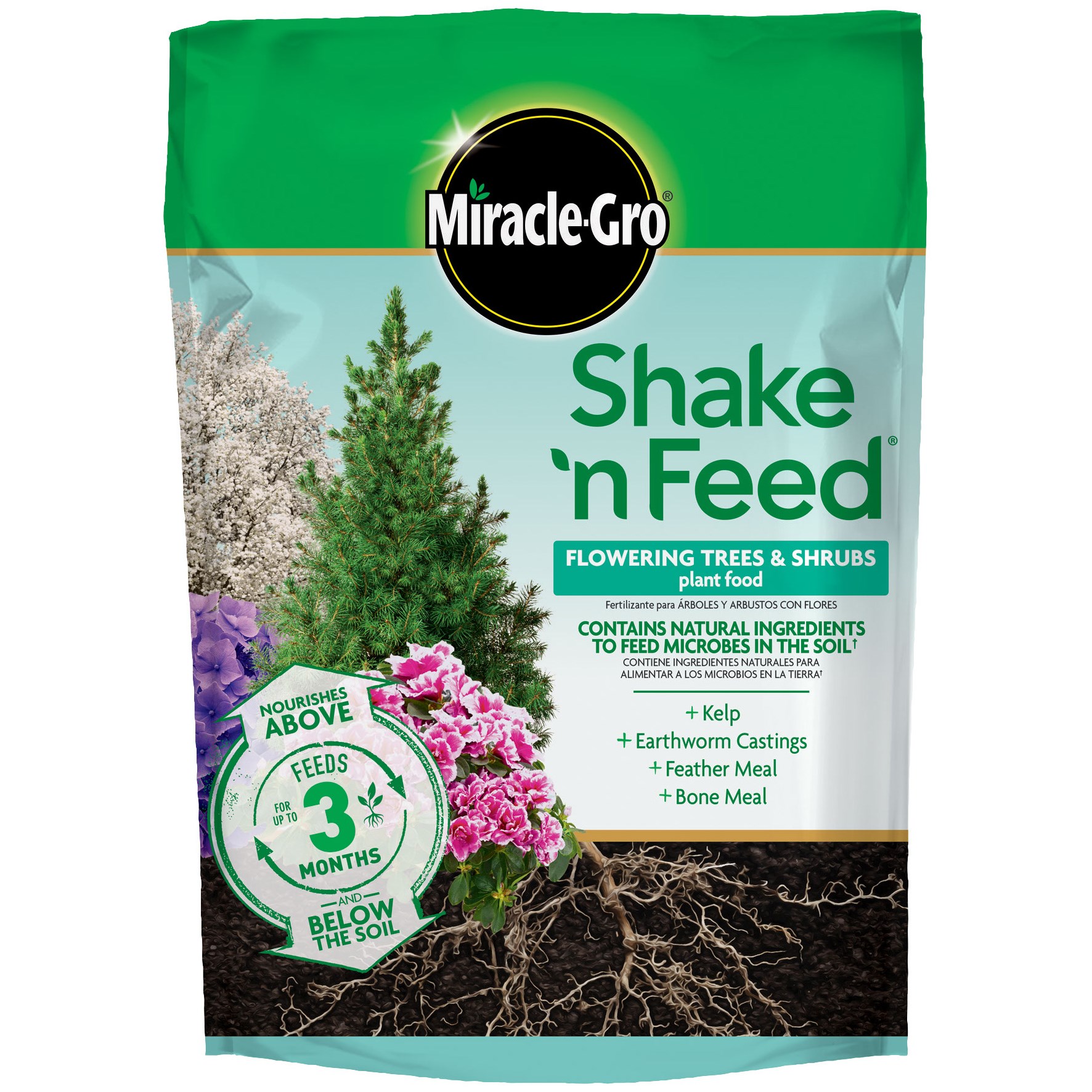 Miracle Gro 8# S'NF Flowering Tree & Shrub — priced per each; minimum 4; multiples of 4