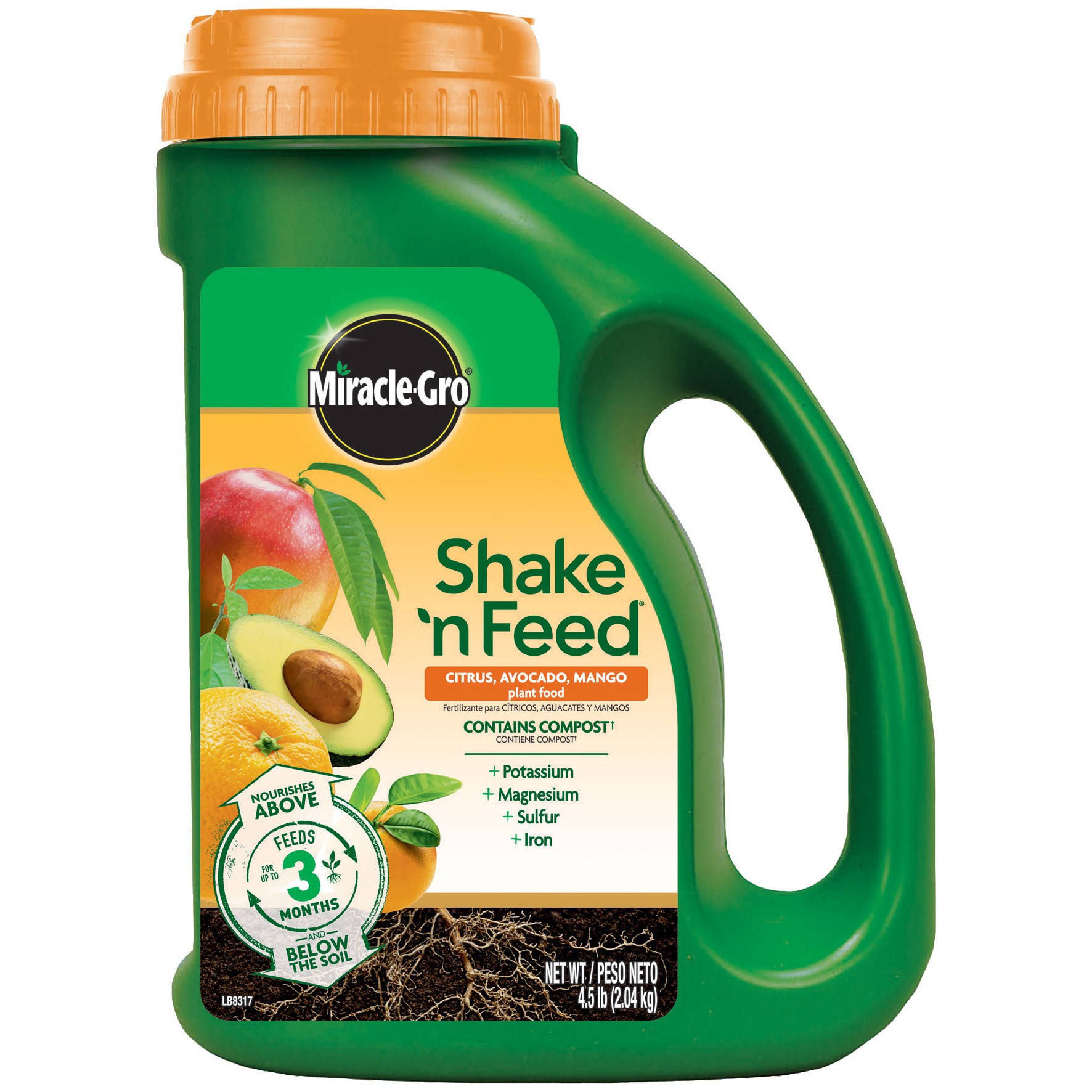 Miracle Gro 4.5# S'NF Citrus, Avocado, Mango — priced per each; minimum 6; multiples of 6