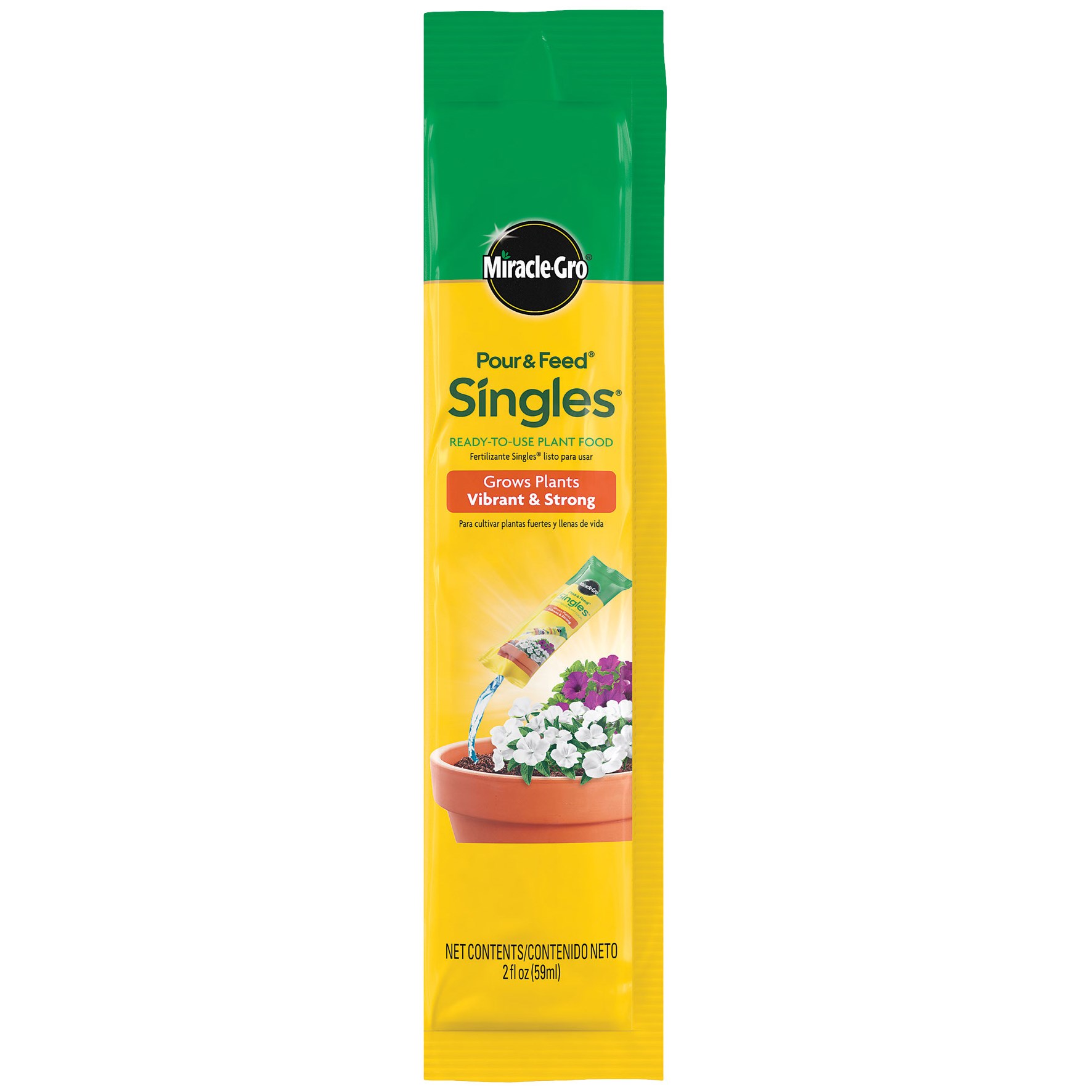 Miracle Gro 2oz RTU Pour & Feed Singles — priced per each; minimum 24; multiples of 24