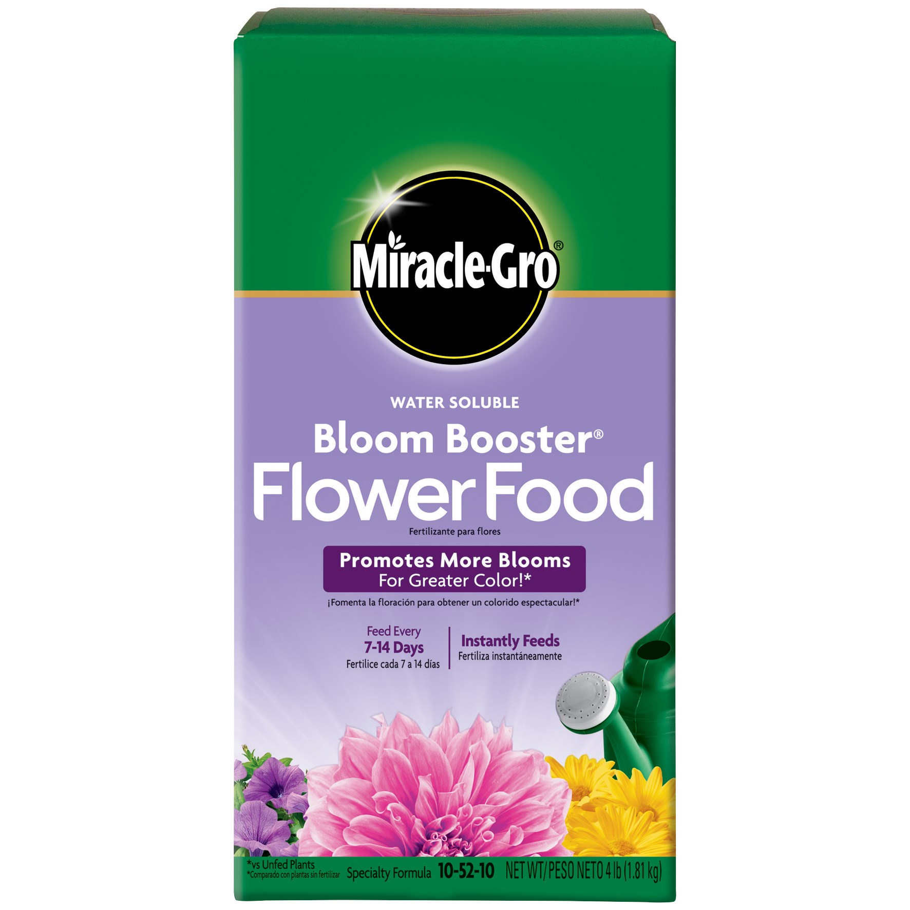 Miracle Gro 4# Bloom Booster — priced per each; minimum 6; multiples of 6