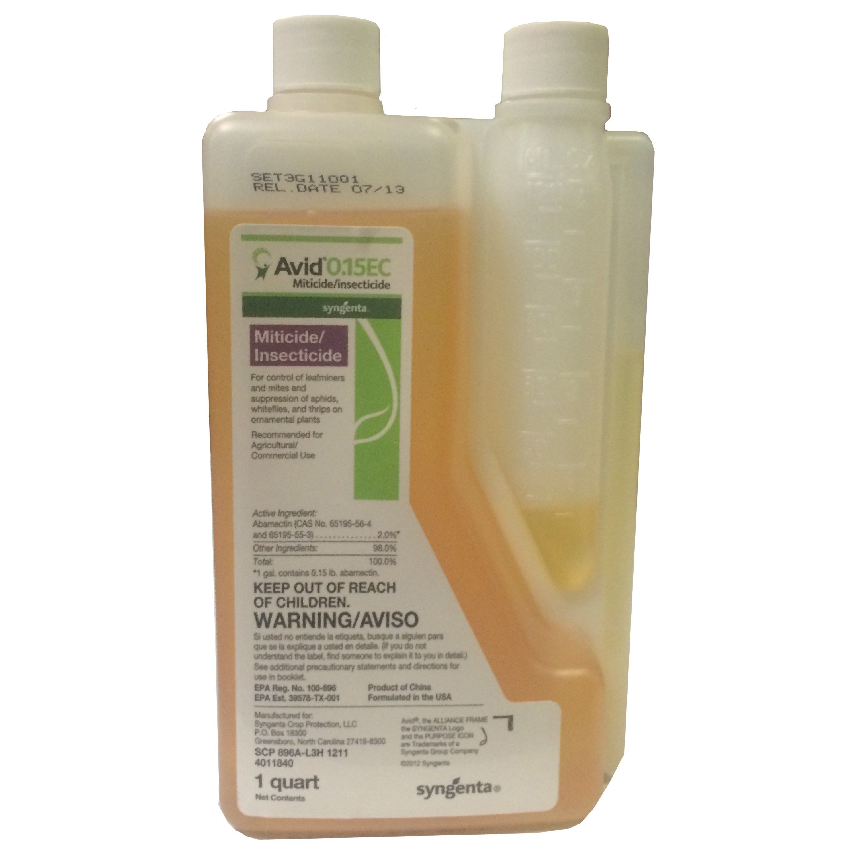 Syngenta Avid.15EC 1Qt ( abamectin ) HAZ — Single Unit