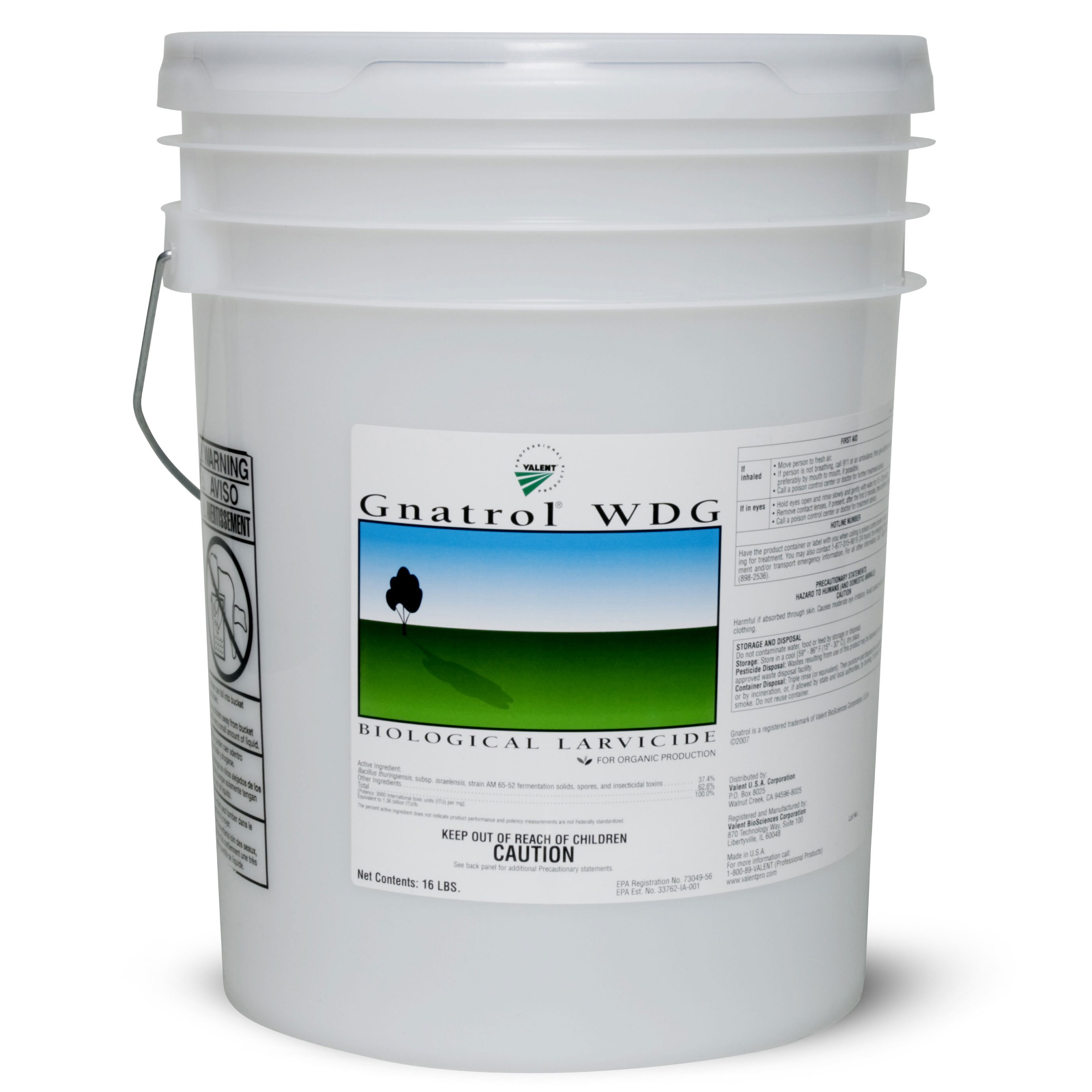 Nufarm Gnatrol WDG 16Lb Pail OMRI ( Bt-Israelensis )