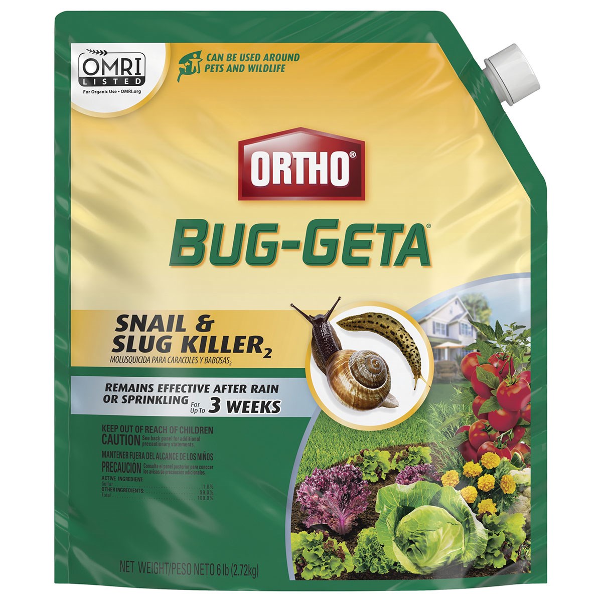 Ortho 6# Bug-Geta Snail & Slug Killer — priced per each; minimum 4; multiples of 4