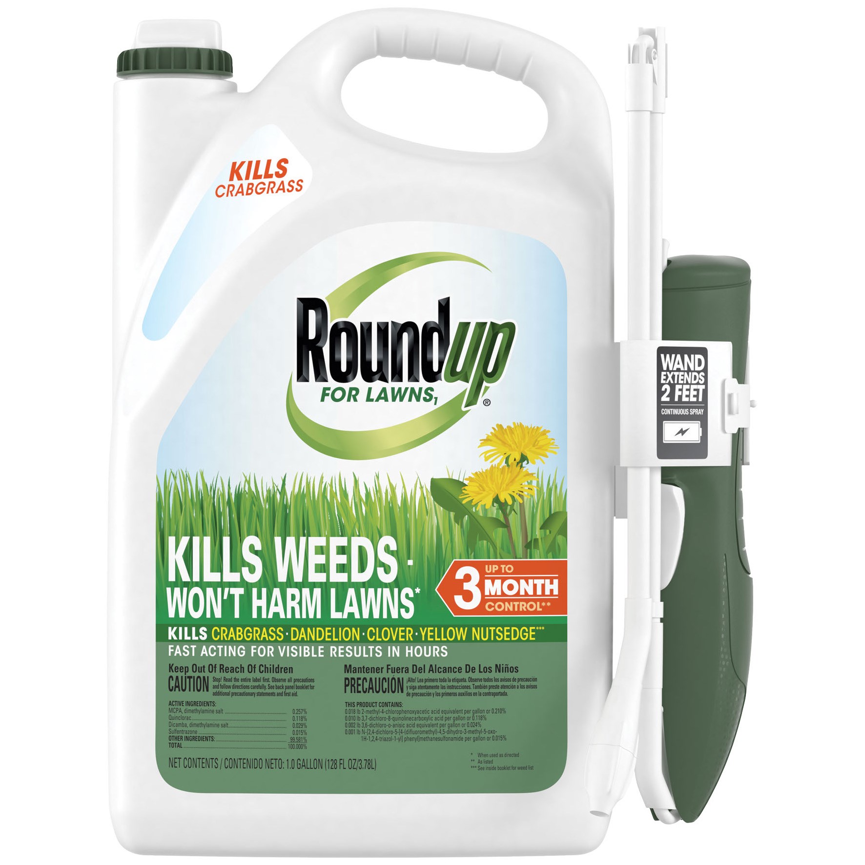 Roundup 1gal For Lawns North RTU Extended Wand — priced per each; minimum 4; multiples of 4