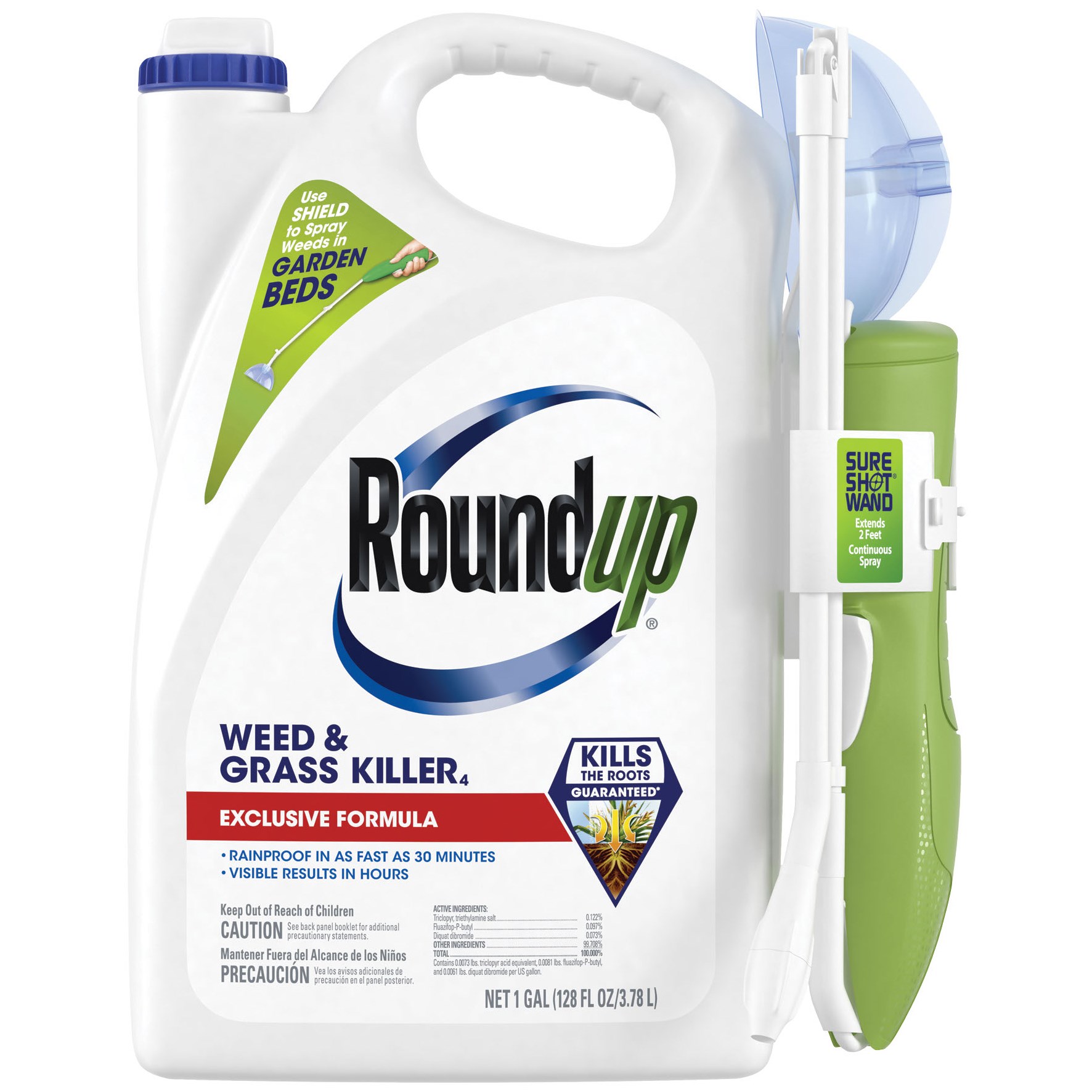 Roundup 1gal Weed & Grass RTU Sure Shot Wand — priced per each; minimum 4; multiples of 4