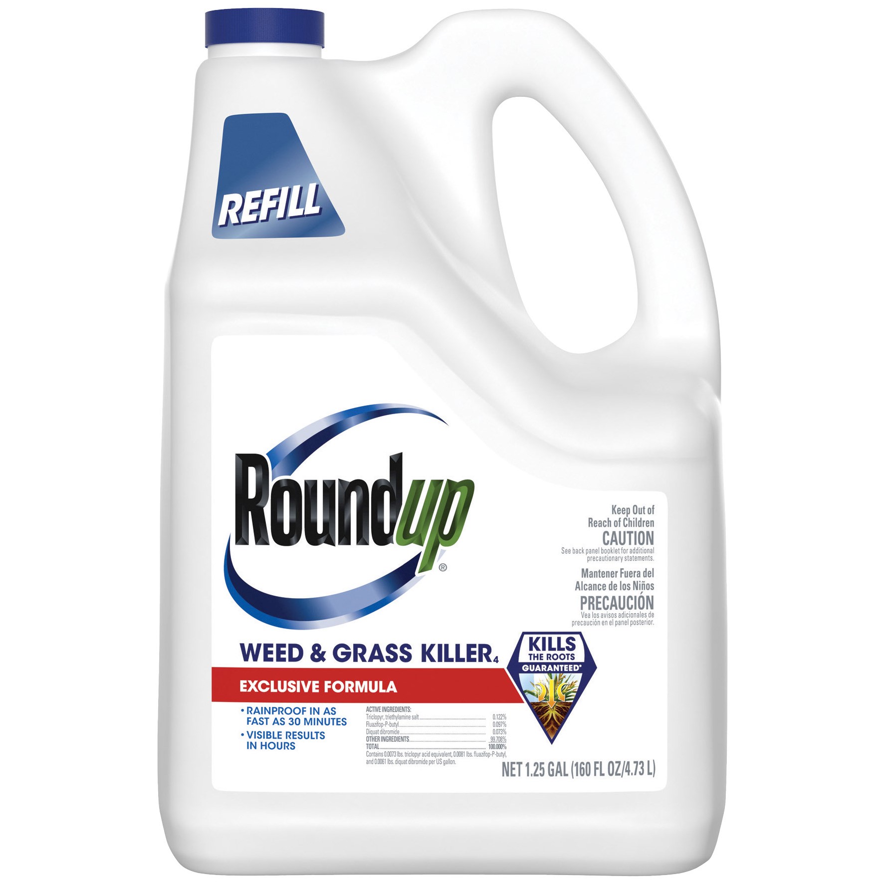 Roundup 1.25gal Weed & Grass Killer Refill — priced per each; minimum 4; multiples of 4