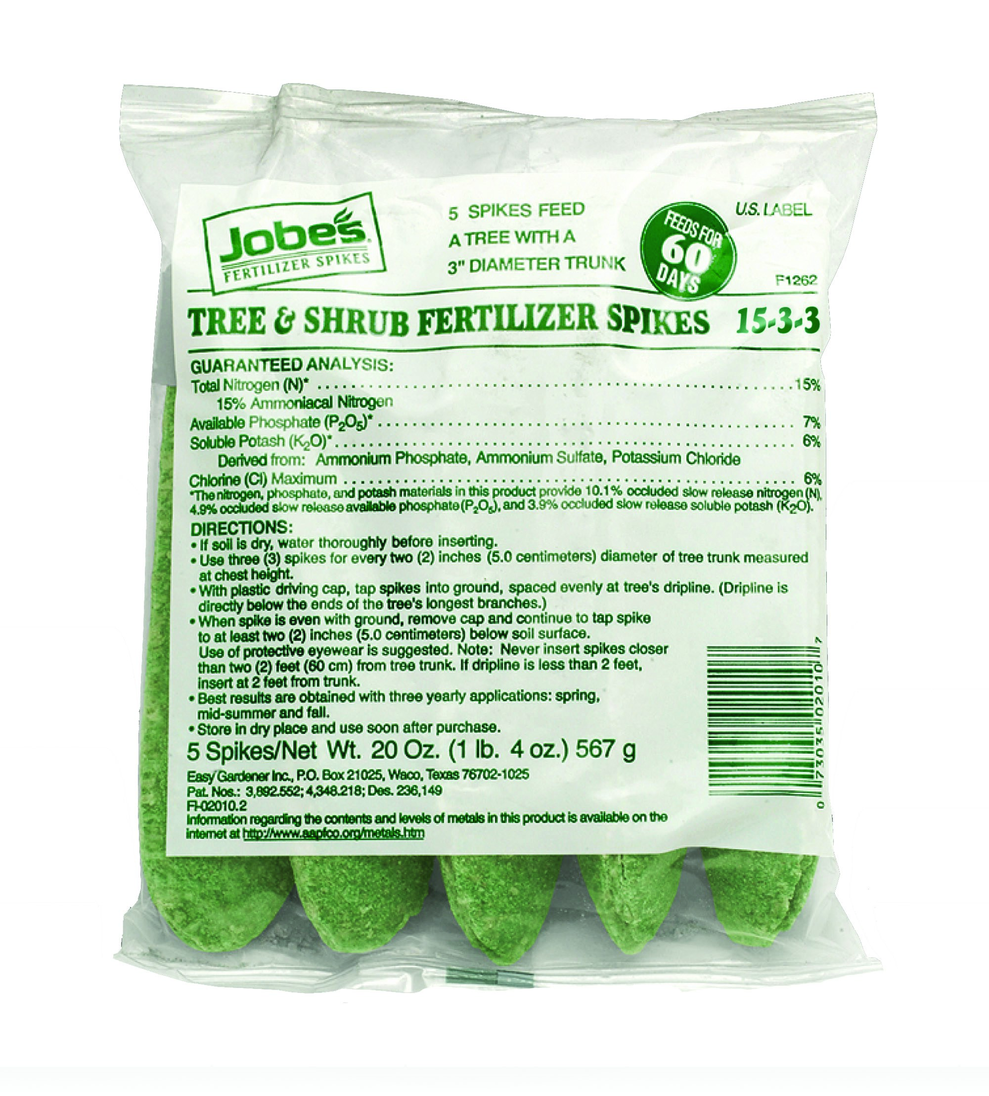 Jobes 5ct Bulk Tree Spikes 15-3-3