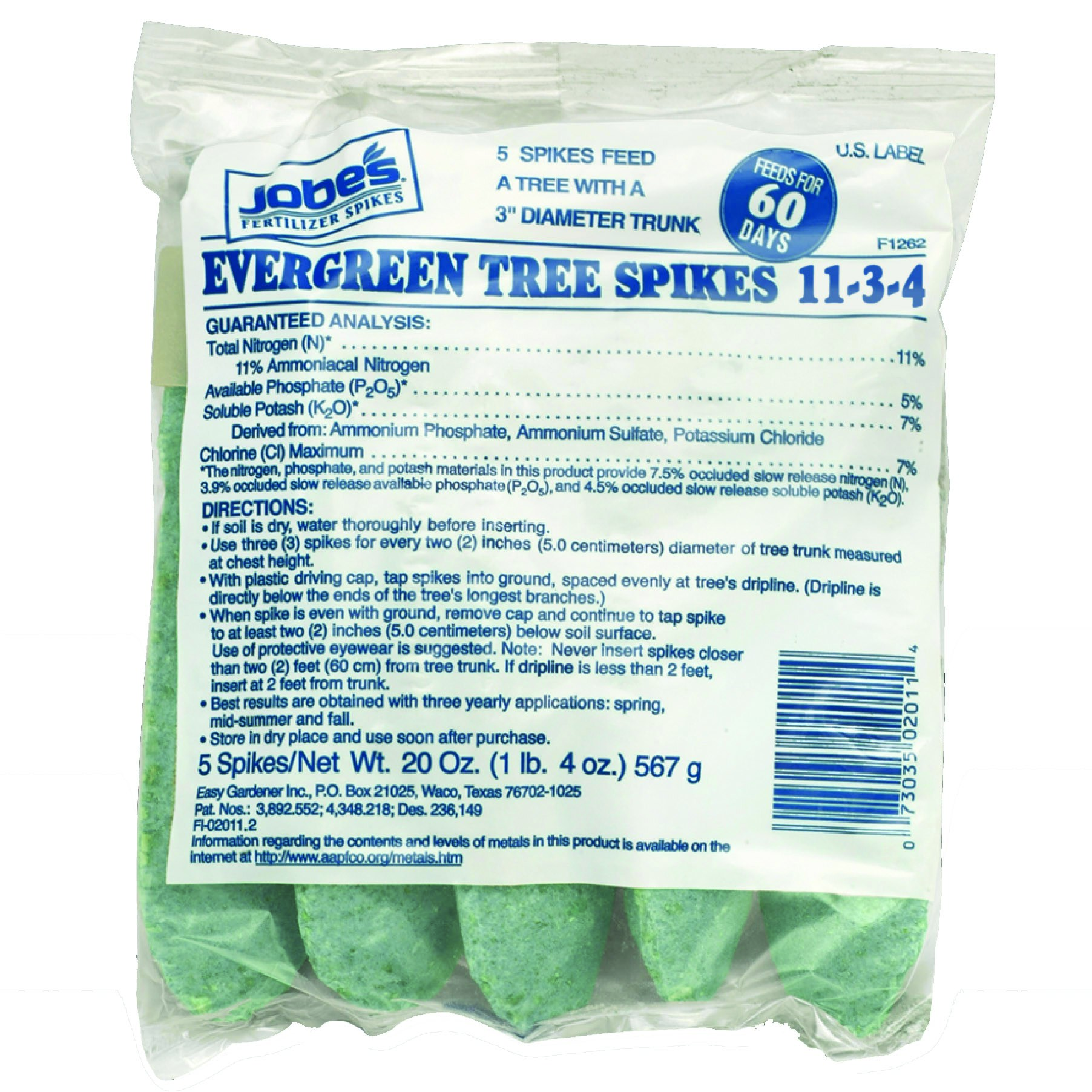 Jobes 5ct Bulk Evergreen Tree Stakes 11-3-4