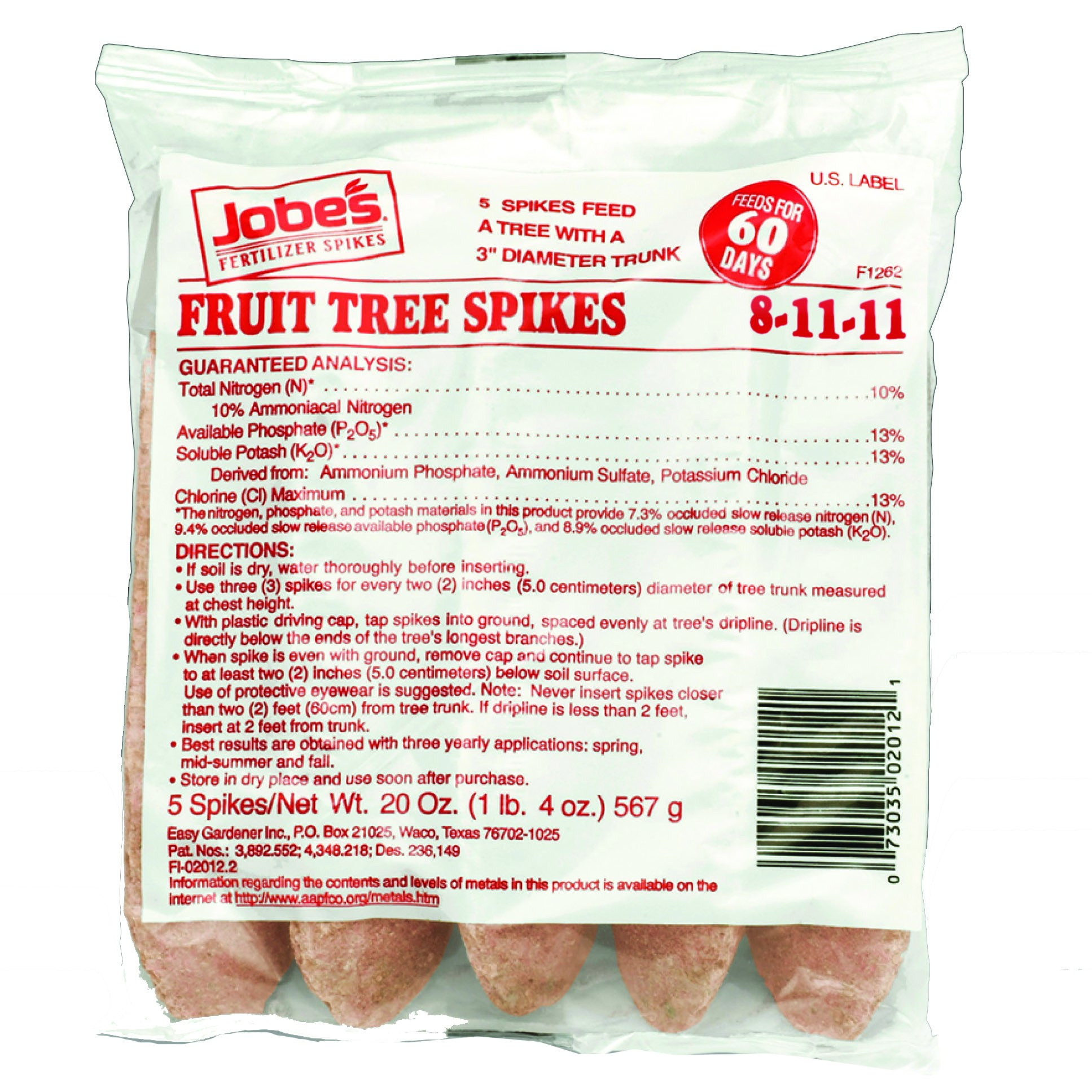 Jobes 5ct Bulk Fruit Tree Stakes 8-11-11