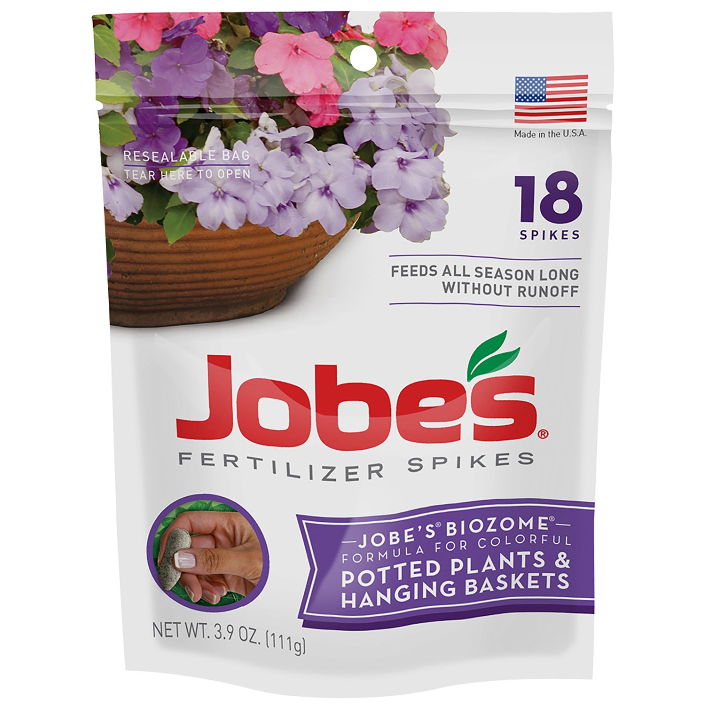Jobes 18ct Potted Plant & Hanging Basket Spikes w/Clipstrips — Single Unit